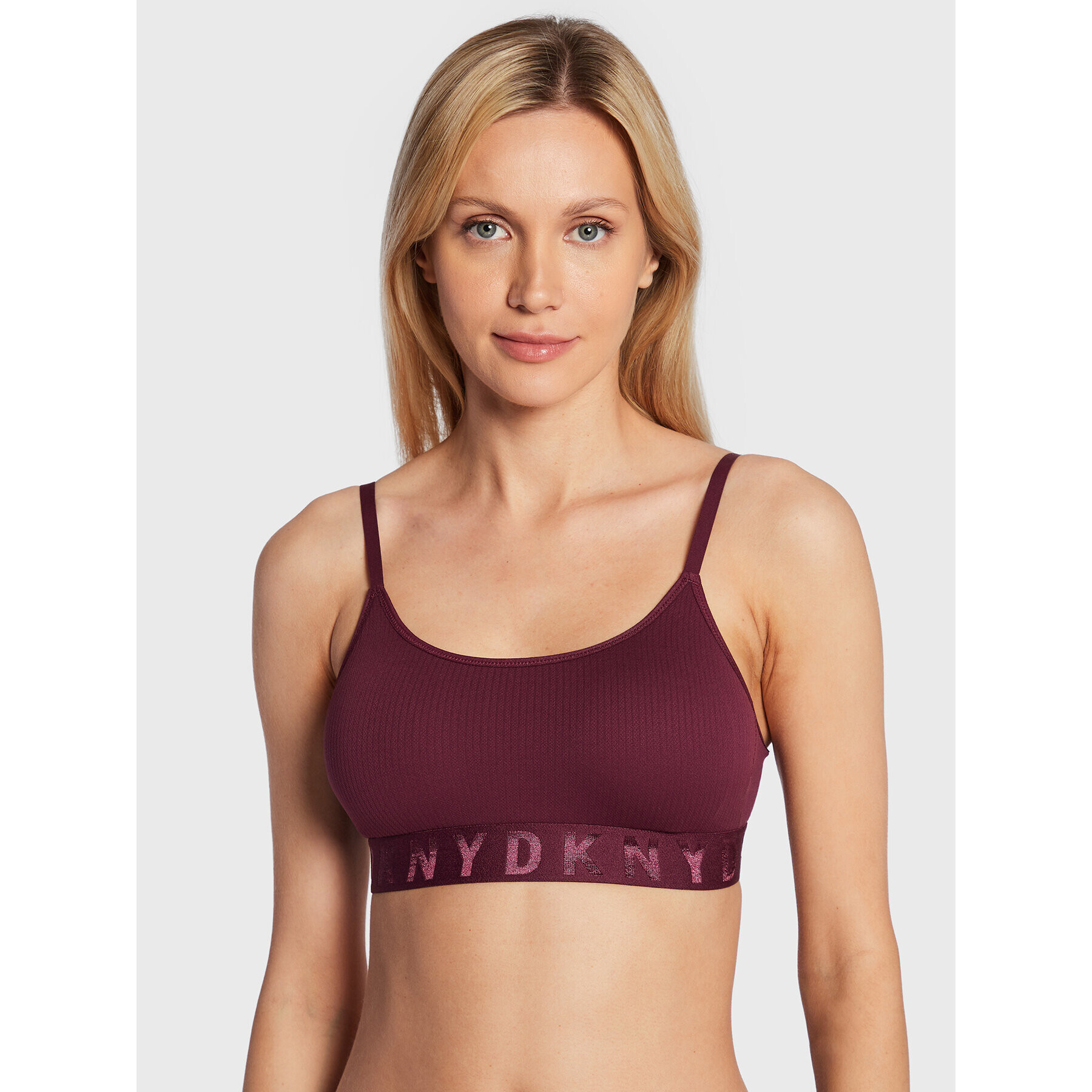 DKNY Sutien top DK7476 Vișiniu - Pled.ro