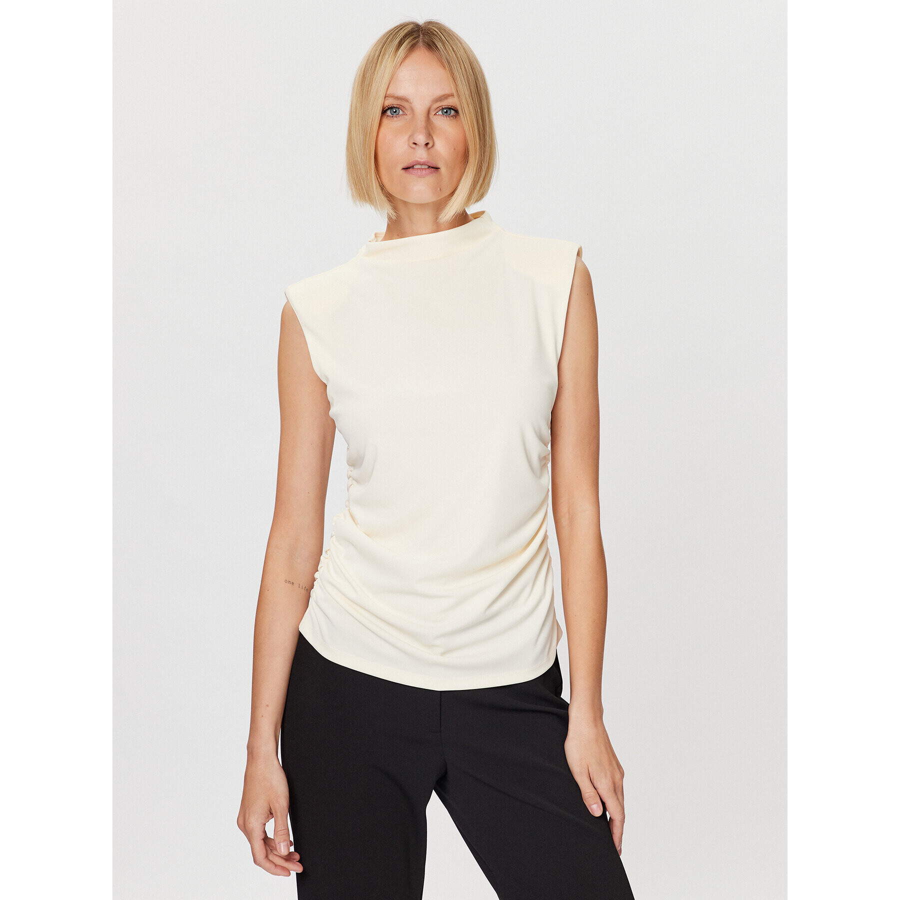 DKNY Top P3AH7QKR Écru Regular Fit - Pled.ro