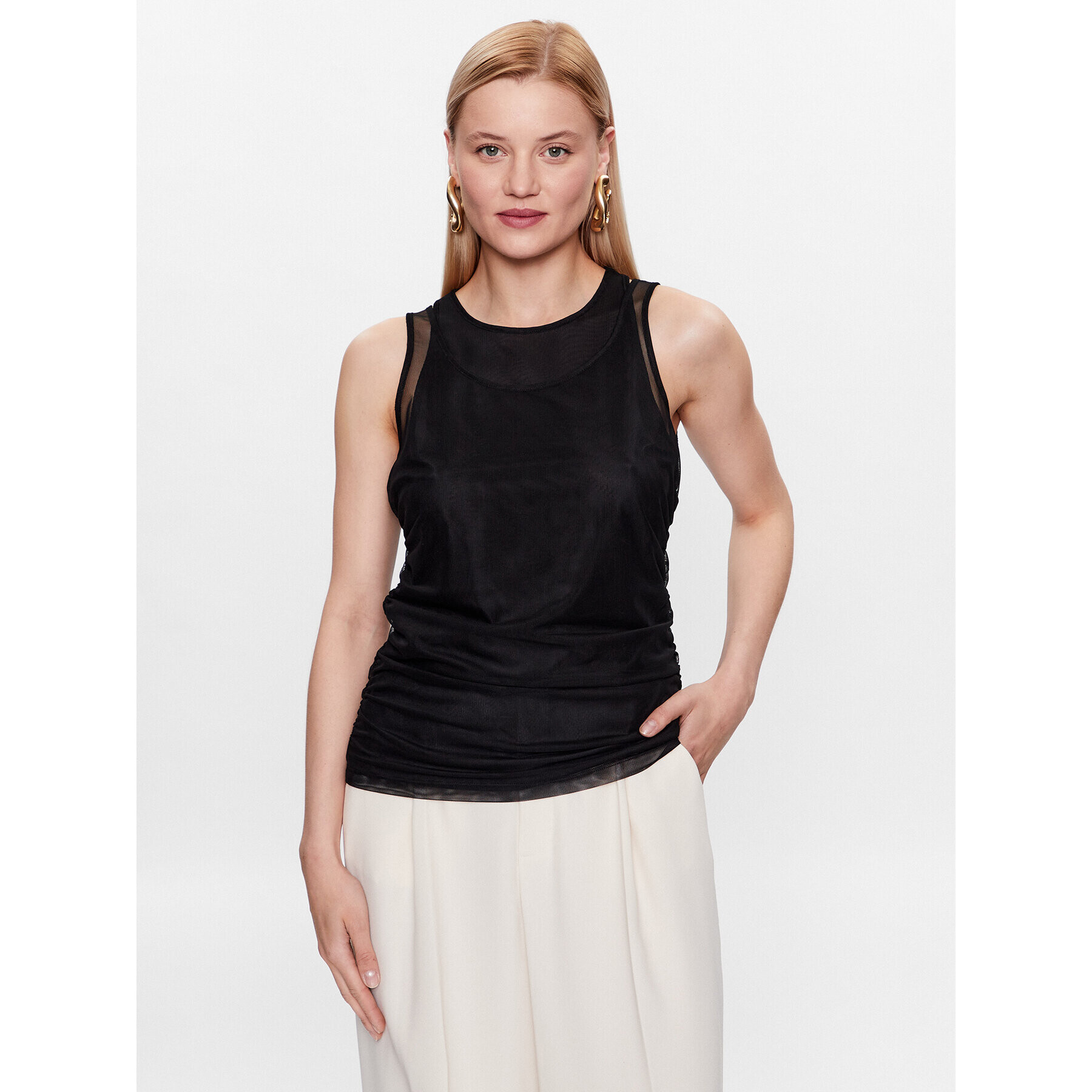 DKNY Top P3BH7RJA Negru Regular Fit - Pled.ro