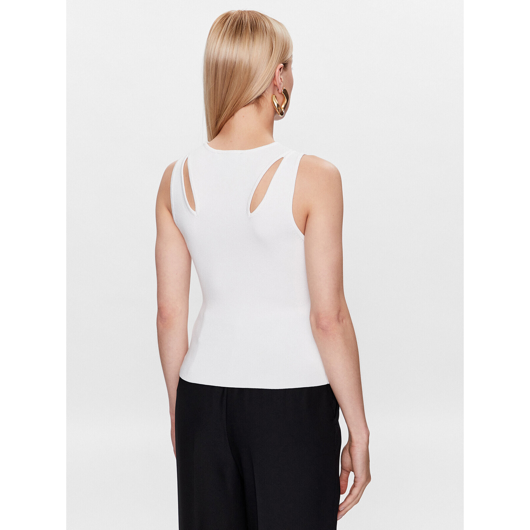 DKNY Top P3BSAH25 Alb Slim Fit - Pled.ro