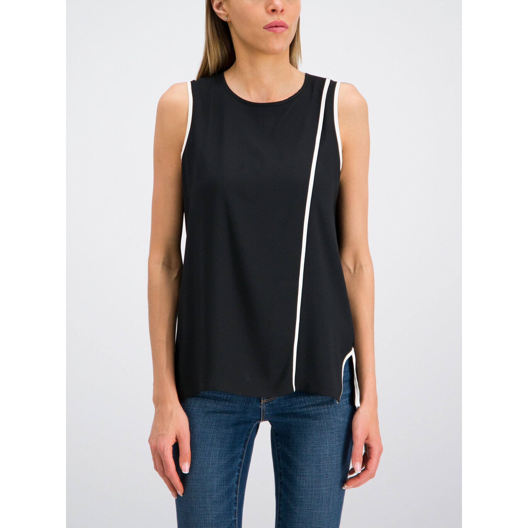 DKNY Top P9BHTA70 Negru Regular Fit - Pled.ro