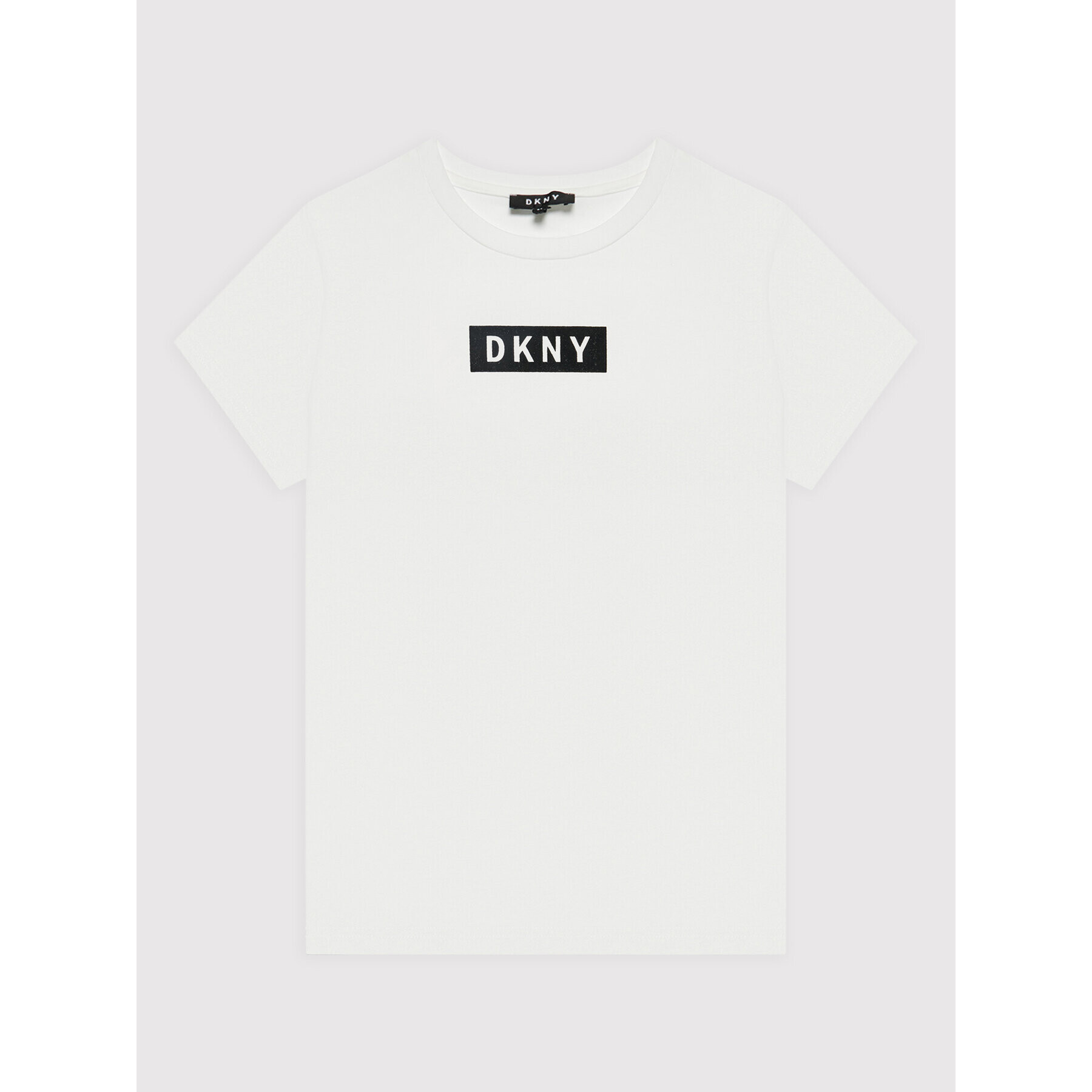 DKNY Tricou D35R93 S Alb Regular Fit - Pled.ro