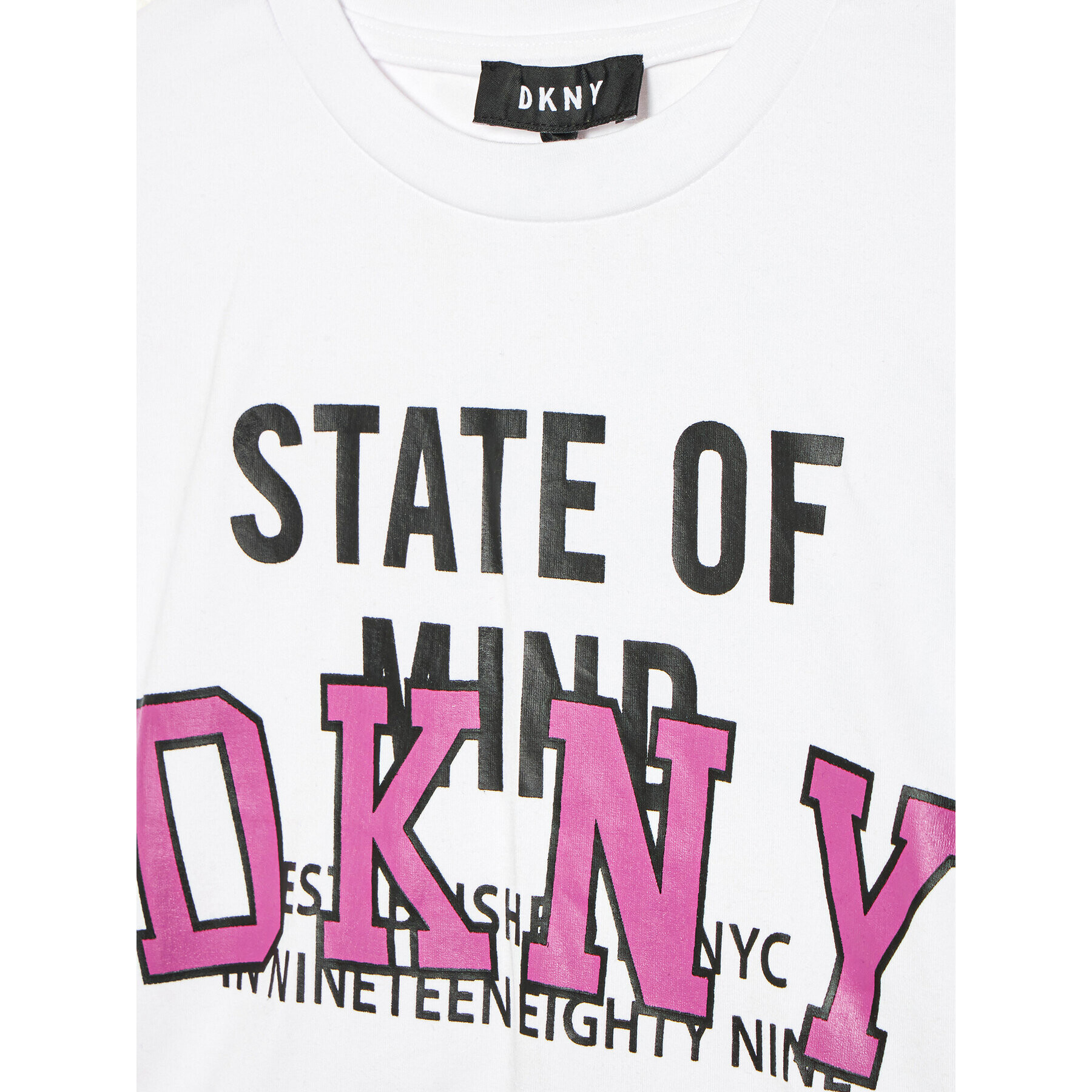 DKNY Tricou D35S01 S Alb Relaxed Fit - Pled.ro