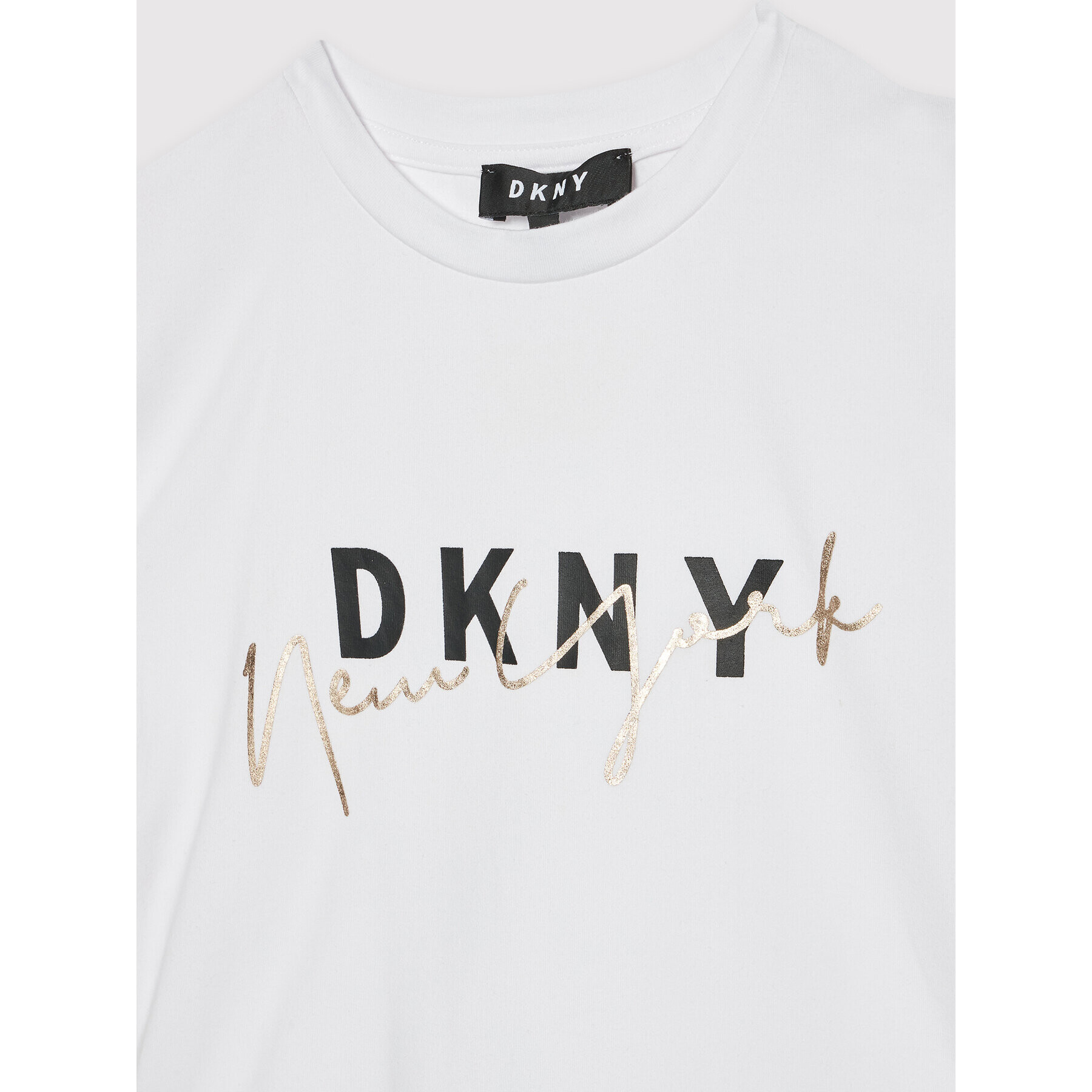 DKNY Tricou D35S02 S Alb Regular Fit - Pled.ro