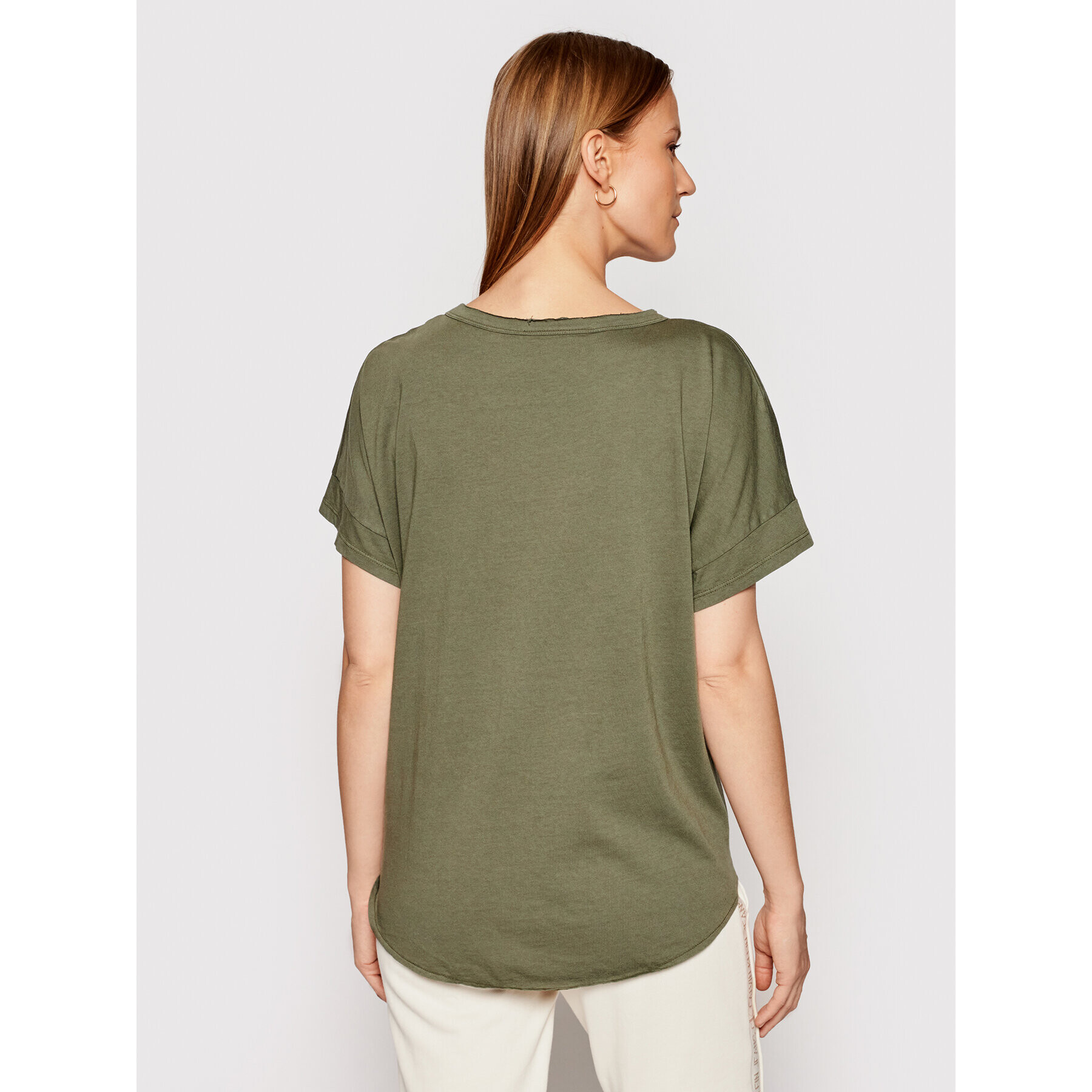 DKNY Tricou E02Z2F51 Verde Regular Fit - Pled.ro