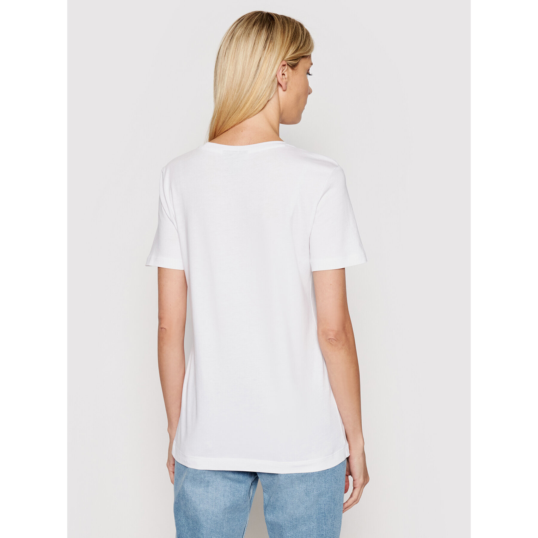 DKNY Tricou P02BNCNA Alb Regular Fit - Pled.ro