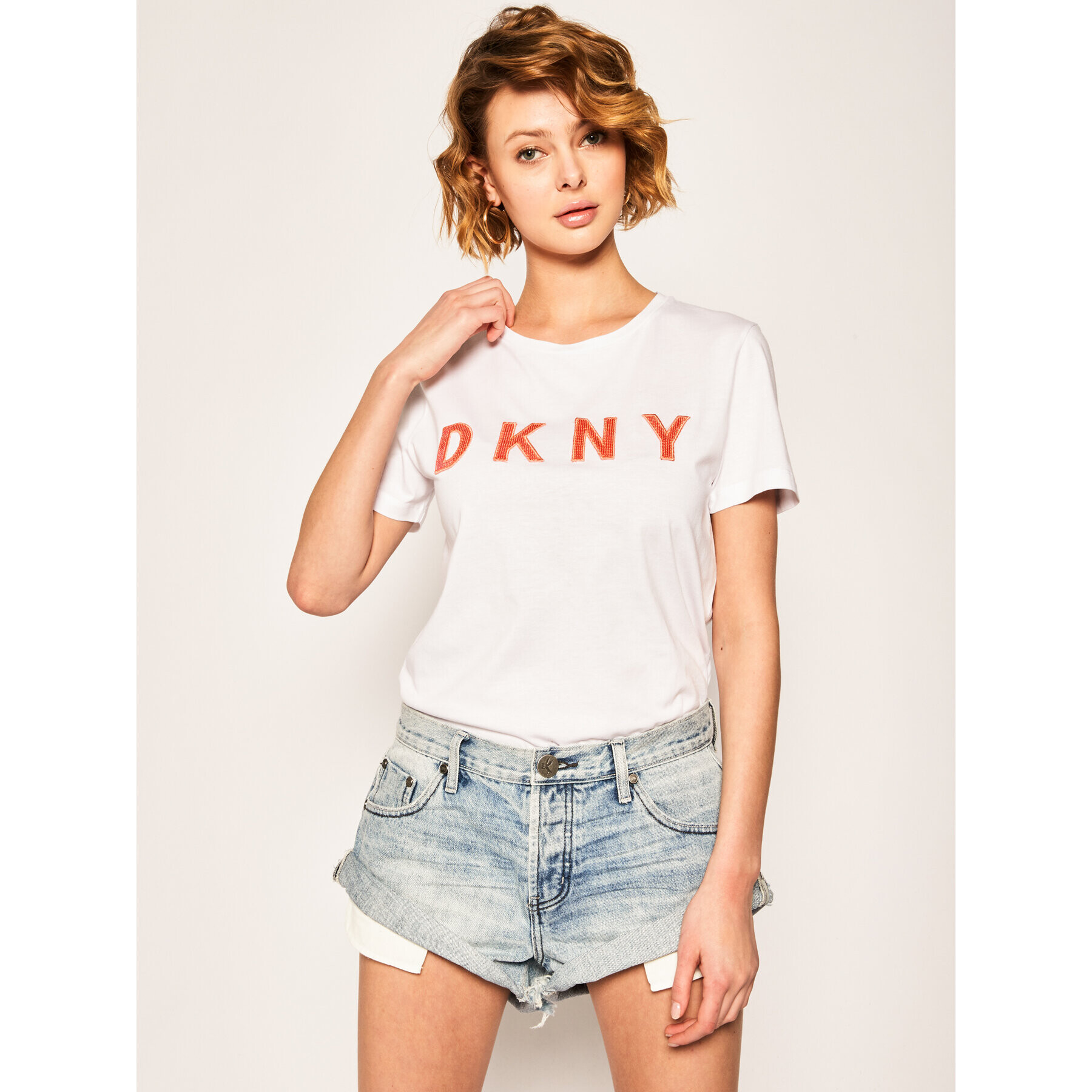 DKNY Tricou P0AH5CNA Regular Fit - Pled.ro