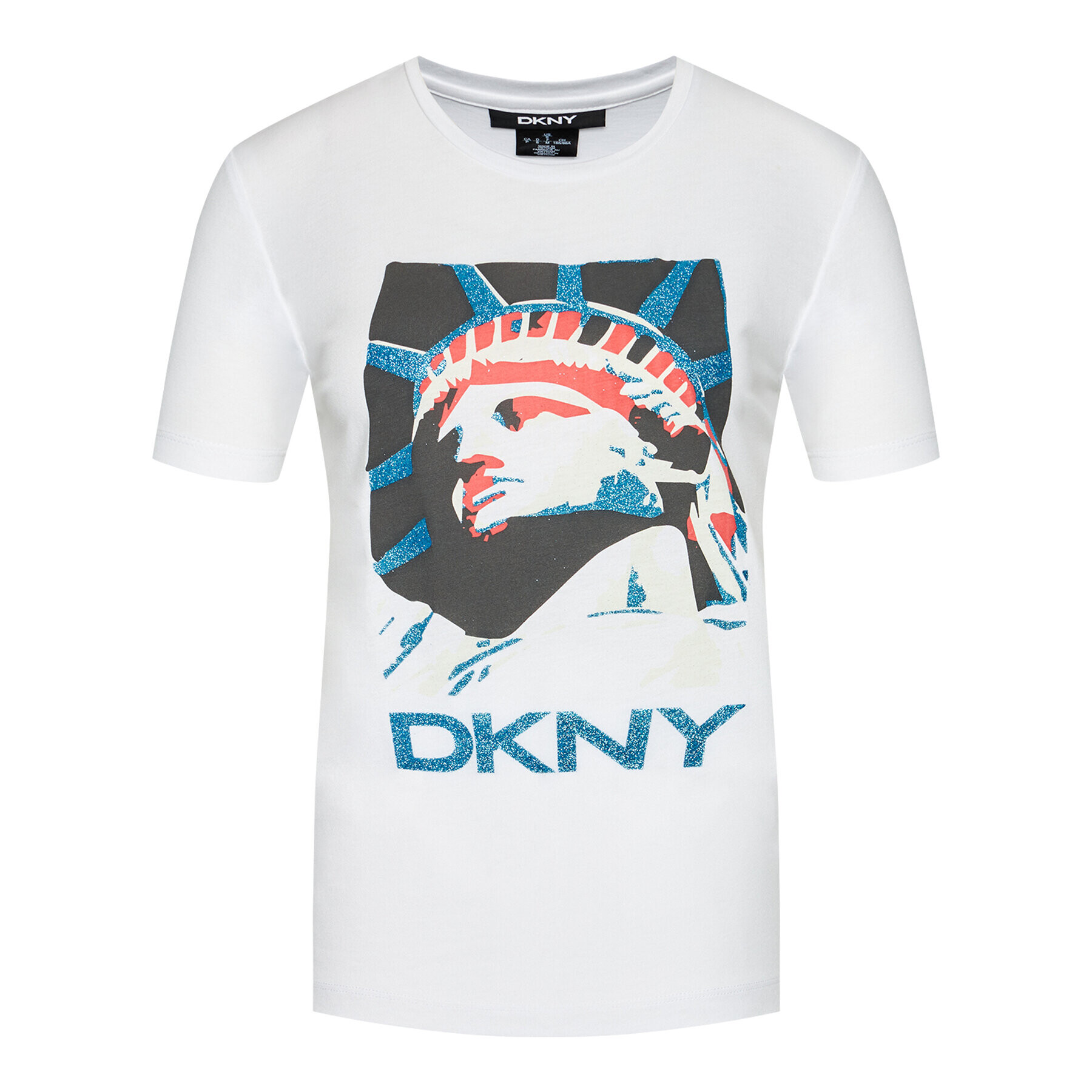 DKNY Tricou P0DBFCNA Alb Regular Fit - Pled.ro