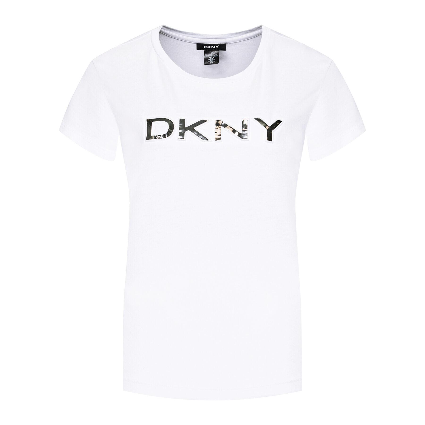 DKNY Tricou P0DH7CNA Alb Regular Fit - Pled.ro