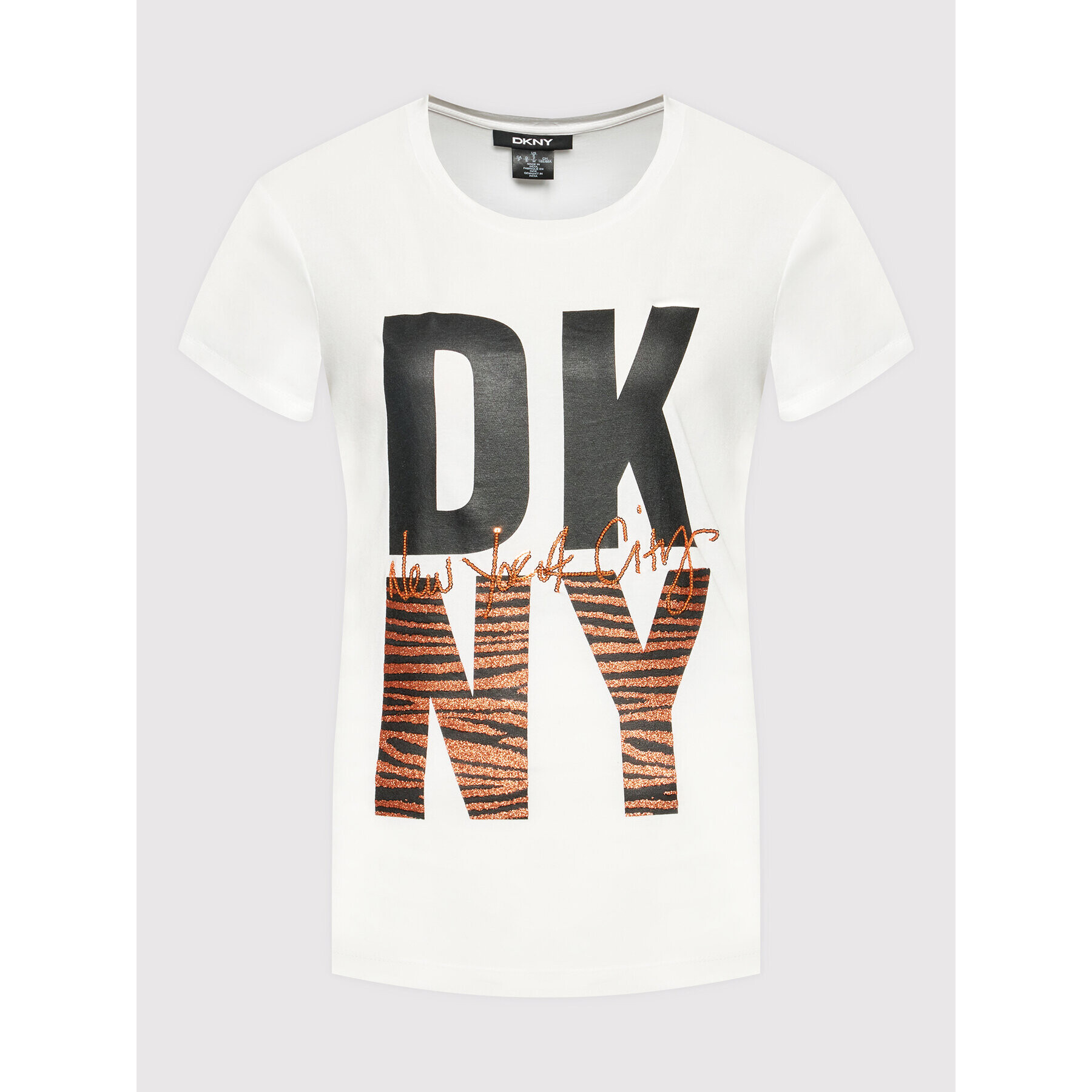 DKNY Tricou P1HPVDNA Alb Regular Fit - Pled.ro