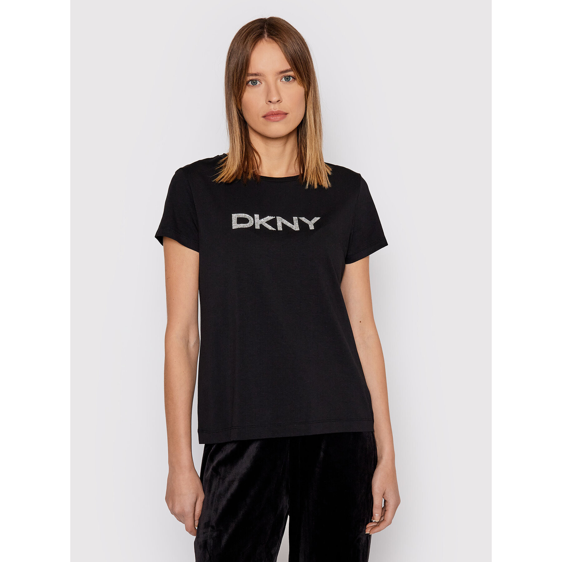 DKNY Tricou P1MRHDNA Negru Regular Fit - Pled.ro