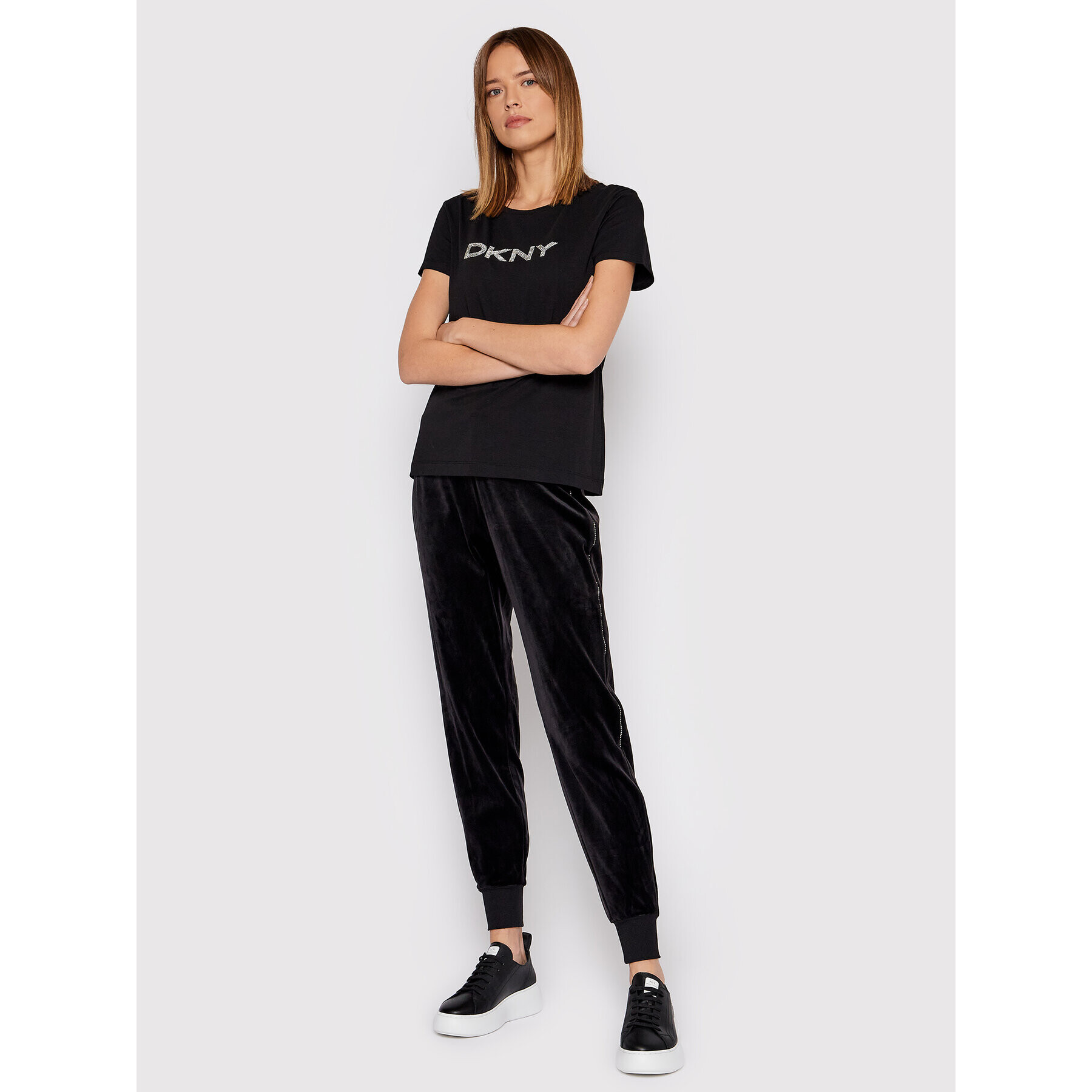 DKNY Tricou P1MRHDNA Negru Regular Fit - Pled.ro