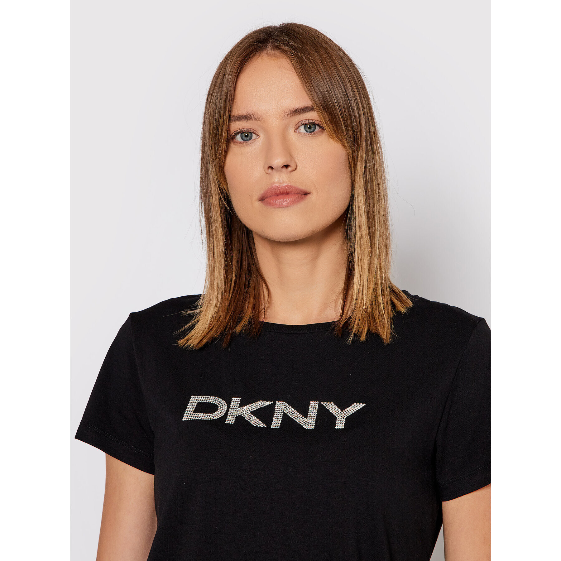 DKNY Tricou P1MRHDNA Negru Regular Fit - Pled.ro