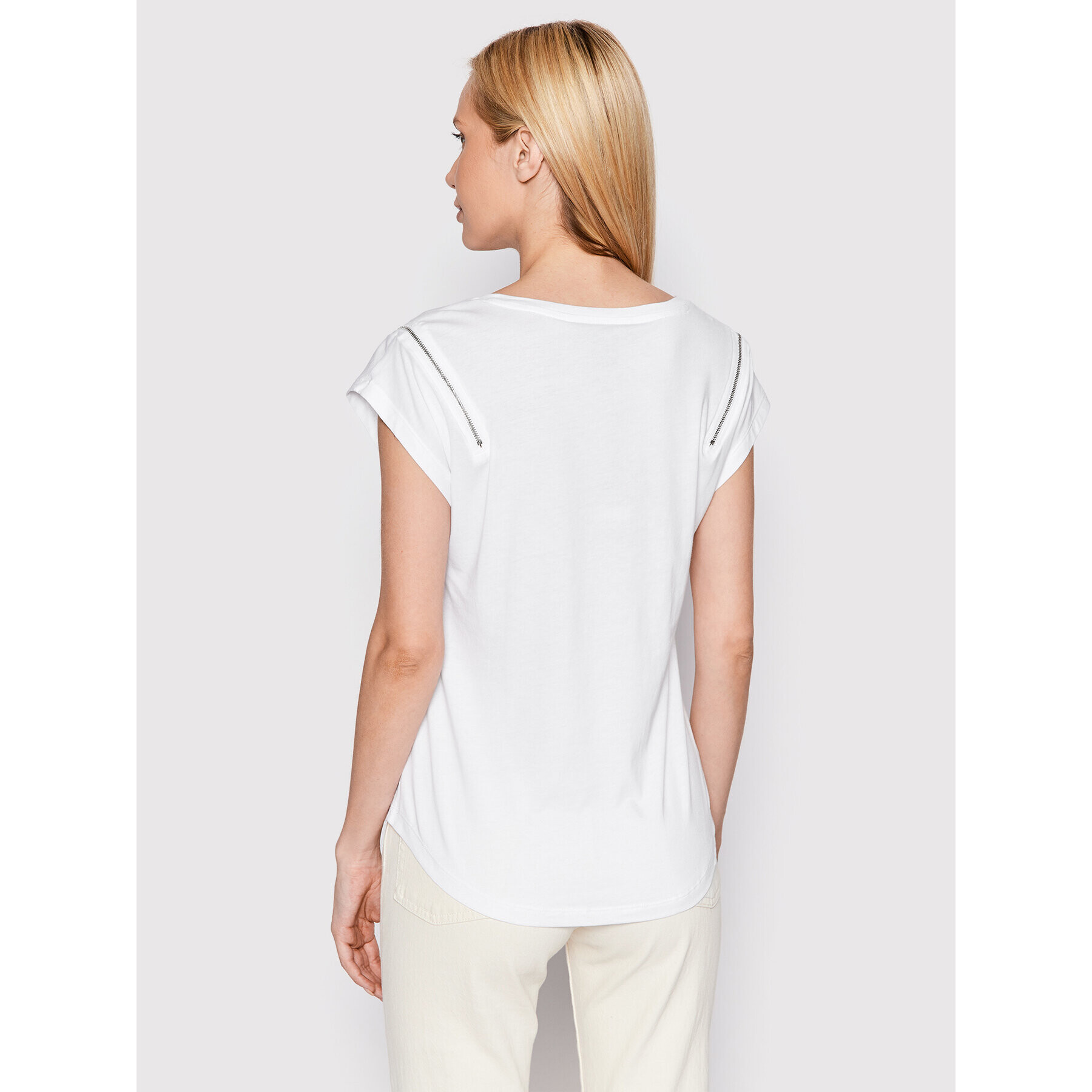 DKNY Tricou P22H1GRW Alb Relaxed Fit - Pled.ro