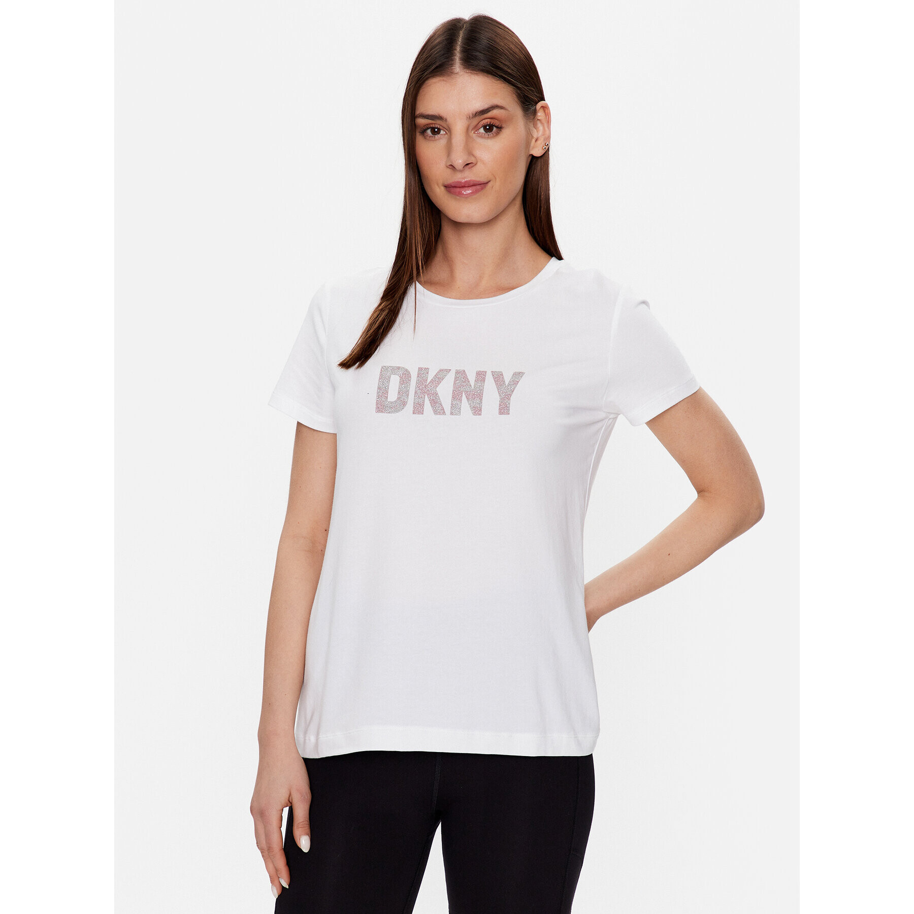 DKNY Tricou P9BH9AHQ Alb Regular Fit - Pled.ro