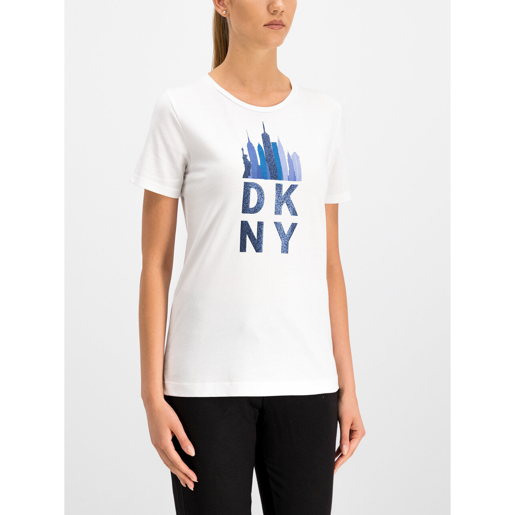 DKNY Tricou P9CHOAHK Alb Oversize - Pled.ro