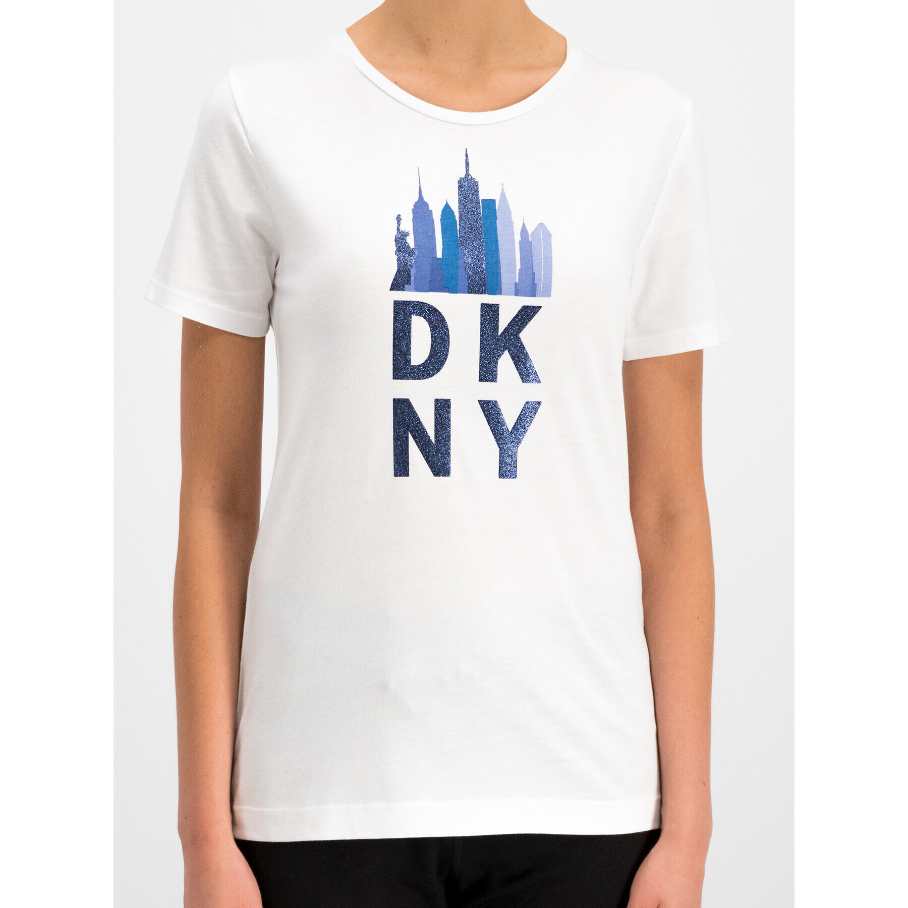 DKNY Tricou P9CHOAHK Alb Oversize - Pled.ro