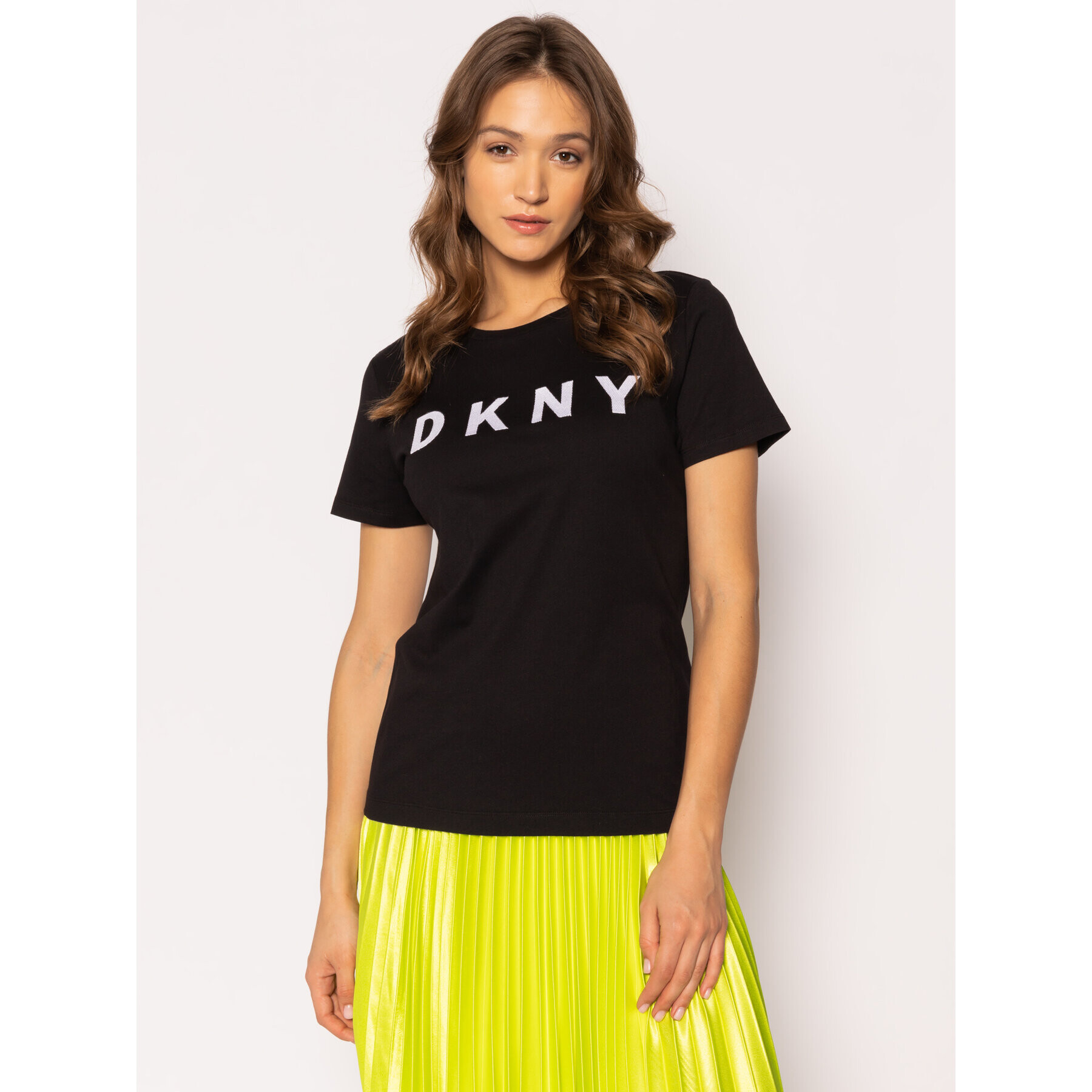 DKNY Tricou W3276CNA Negru Regular Fit - Pled.ro