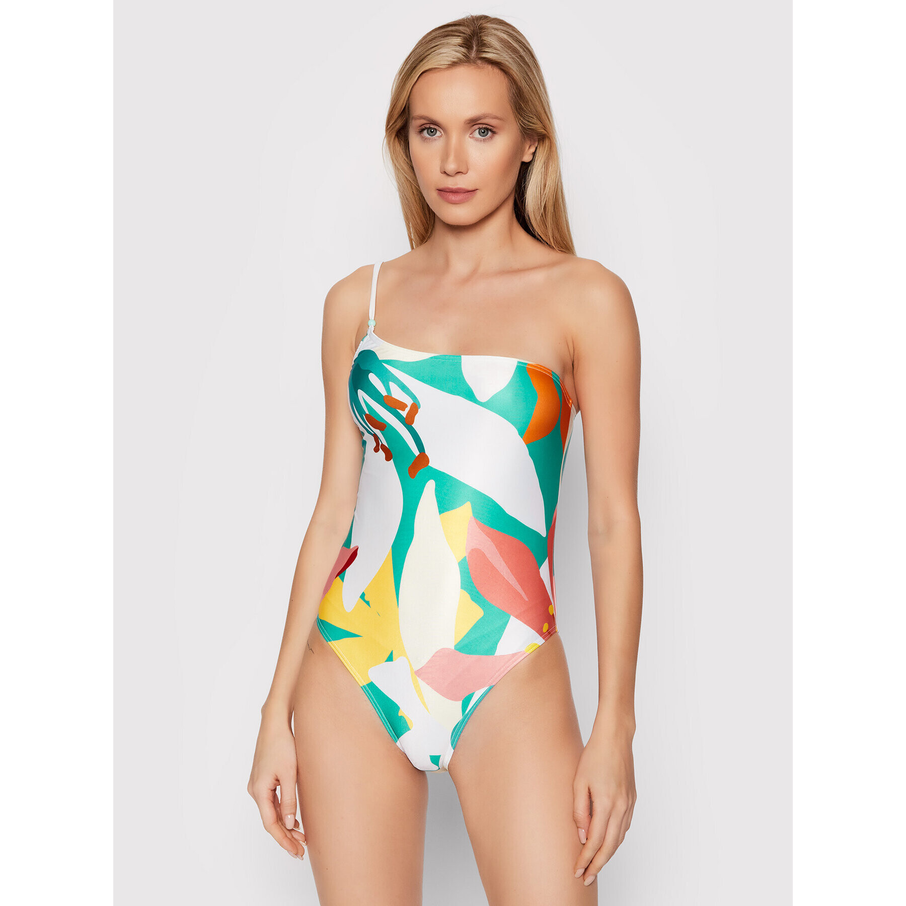 Drivemebikini Costum de baie Lotus 2022-DRV-012_FL Alb - Pled.ro