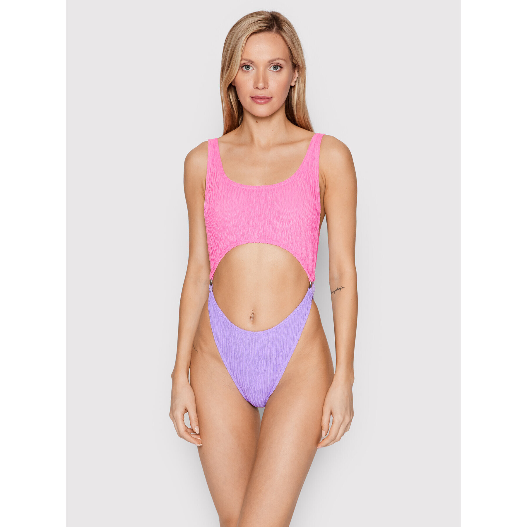 Drivemebikini Costum de baie Stana 2022-DRV-049 Roz - Pled.ro