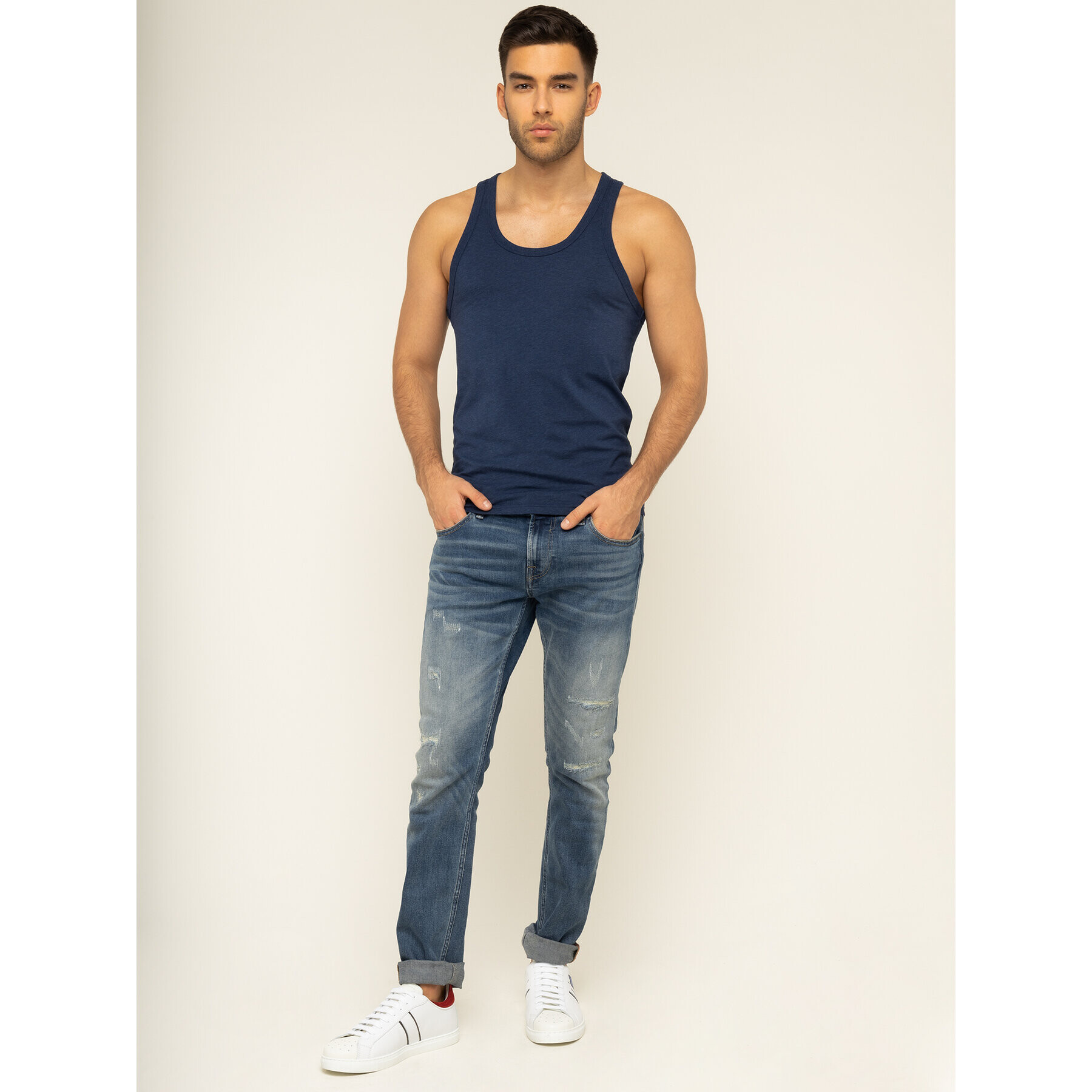 Dsquared2 Underwear Tank top D9D202470 Bleumarin - Pled.ro