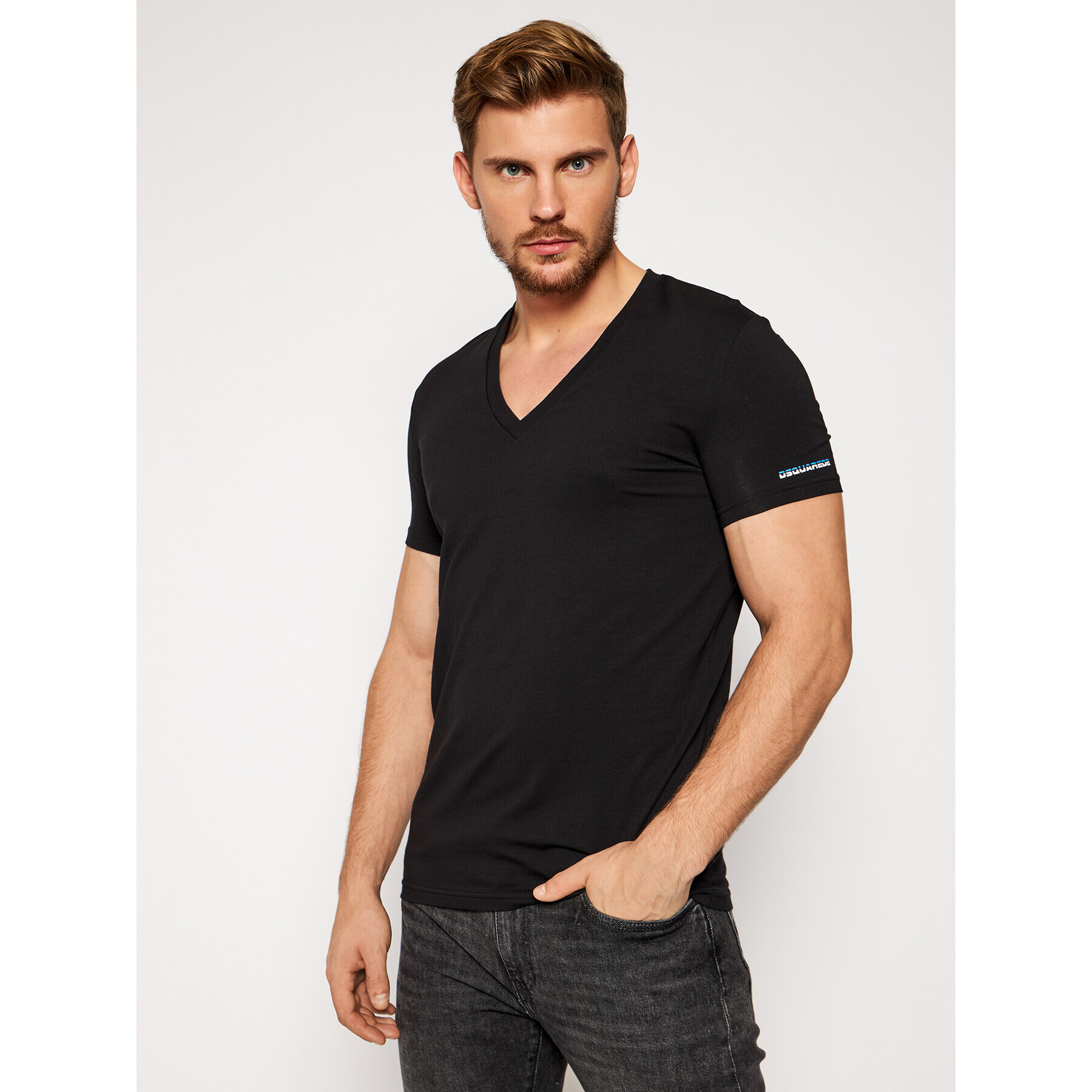 Dsquared2 Underwear Tricou D9M453180 Negru Regular Fit - Pled.ro