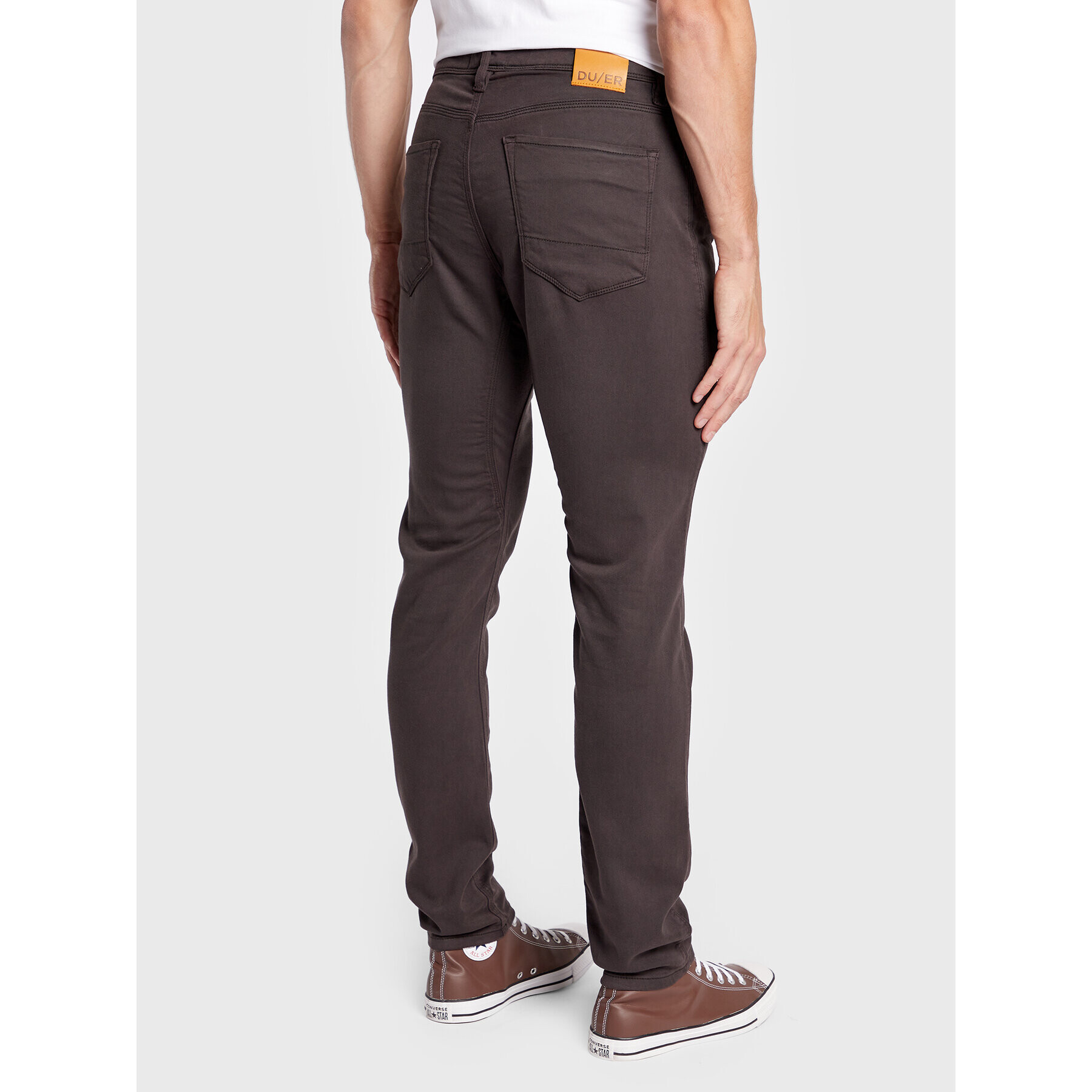 Duer Pantaloni din material MFNS1001 No Sweat Gri Slim Fit - Pled.ro