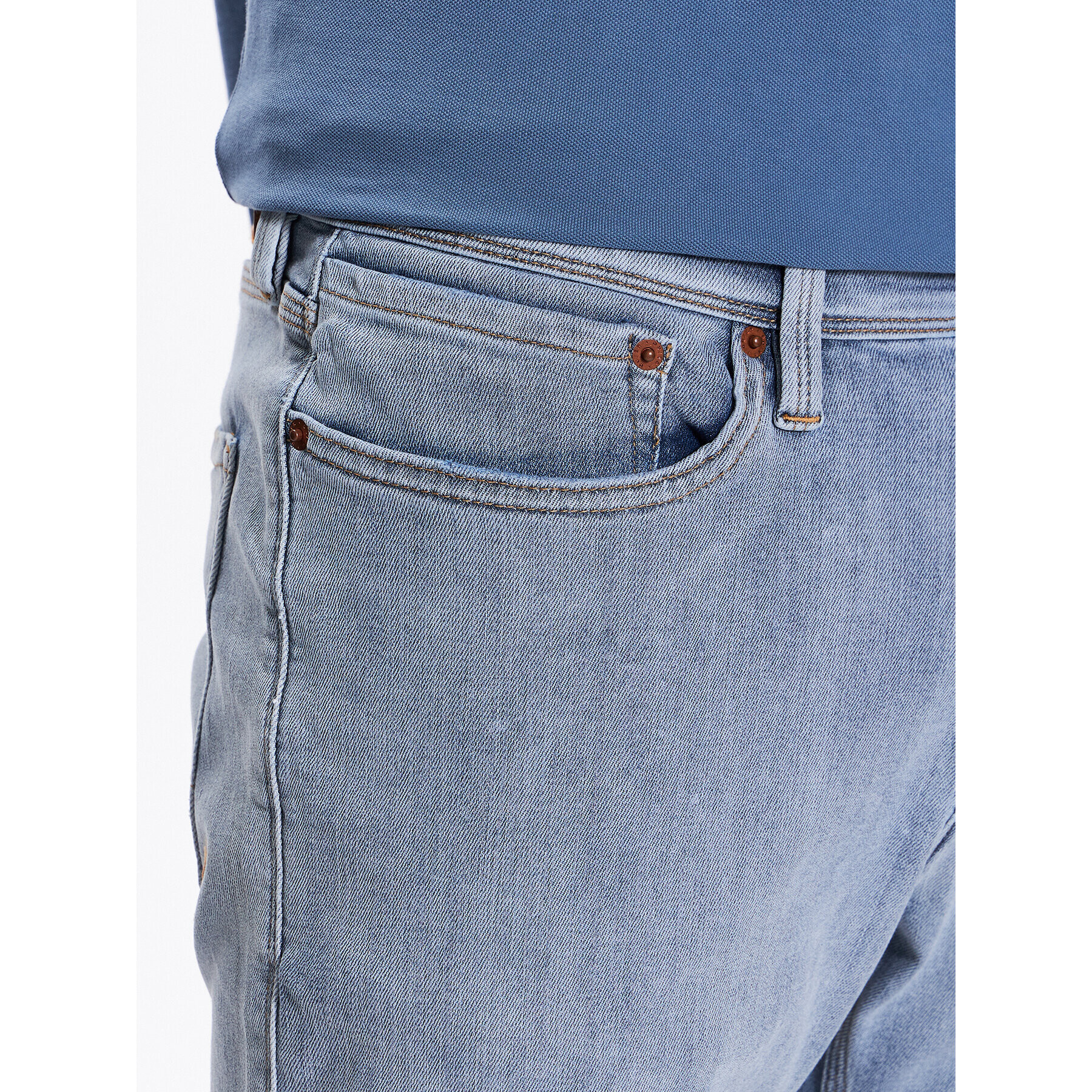 Duer Pantaloni scurți de blugi Performance MSLS5020 Albastru Regular Fit - Pled.ro