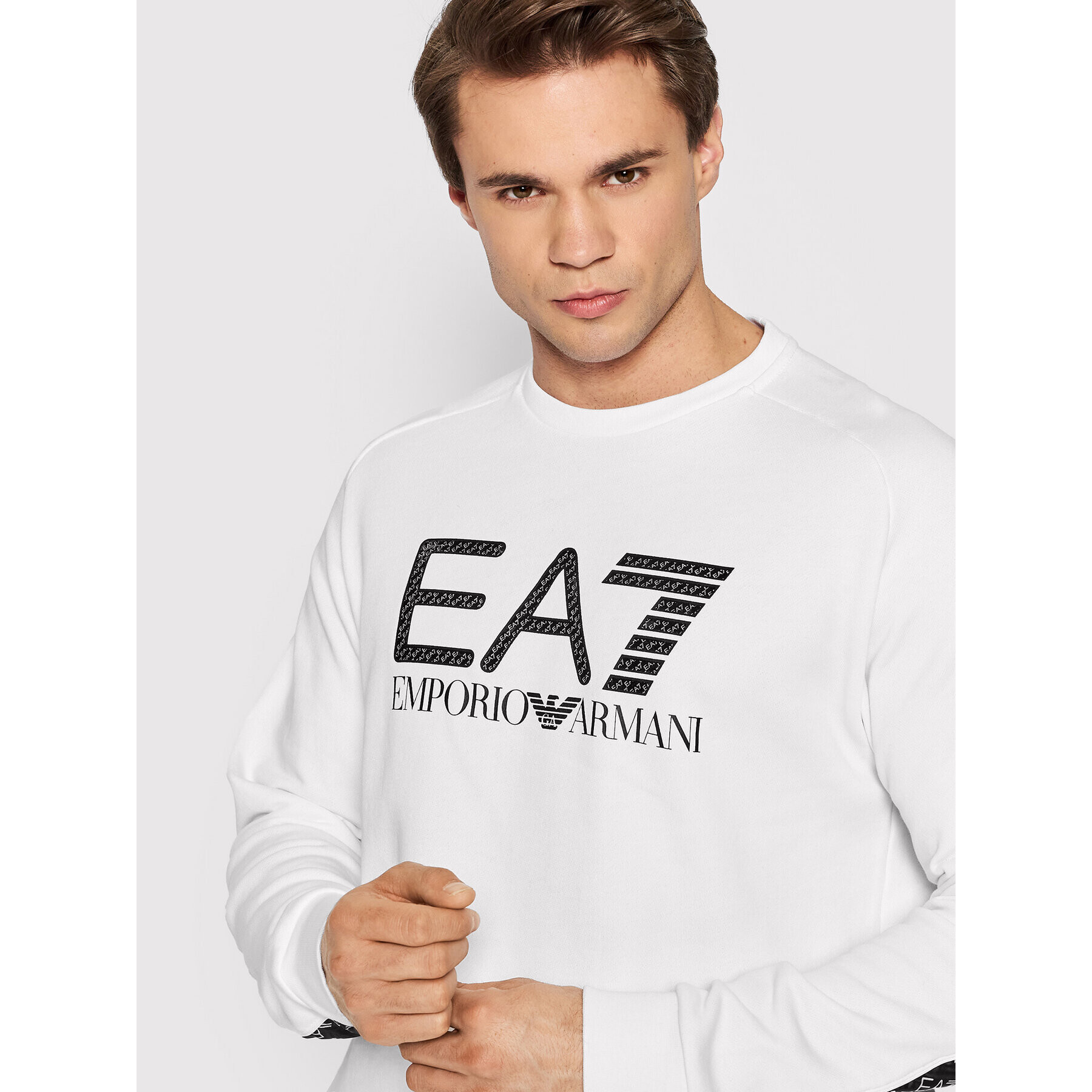 EA7 Emporio Armani Bluză 3LPM54 PJEQZ 1100 Alb Regular Fit - Pled.ro