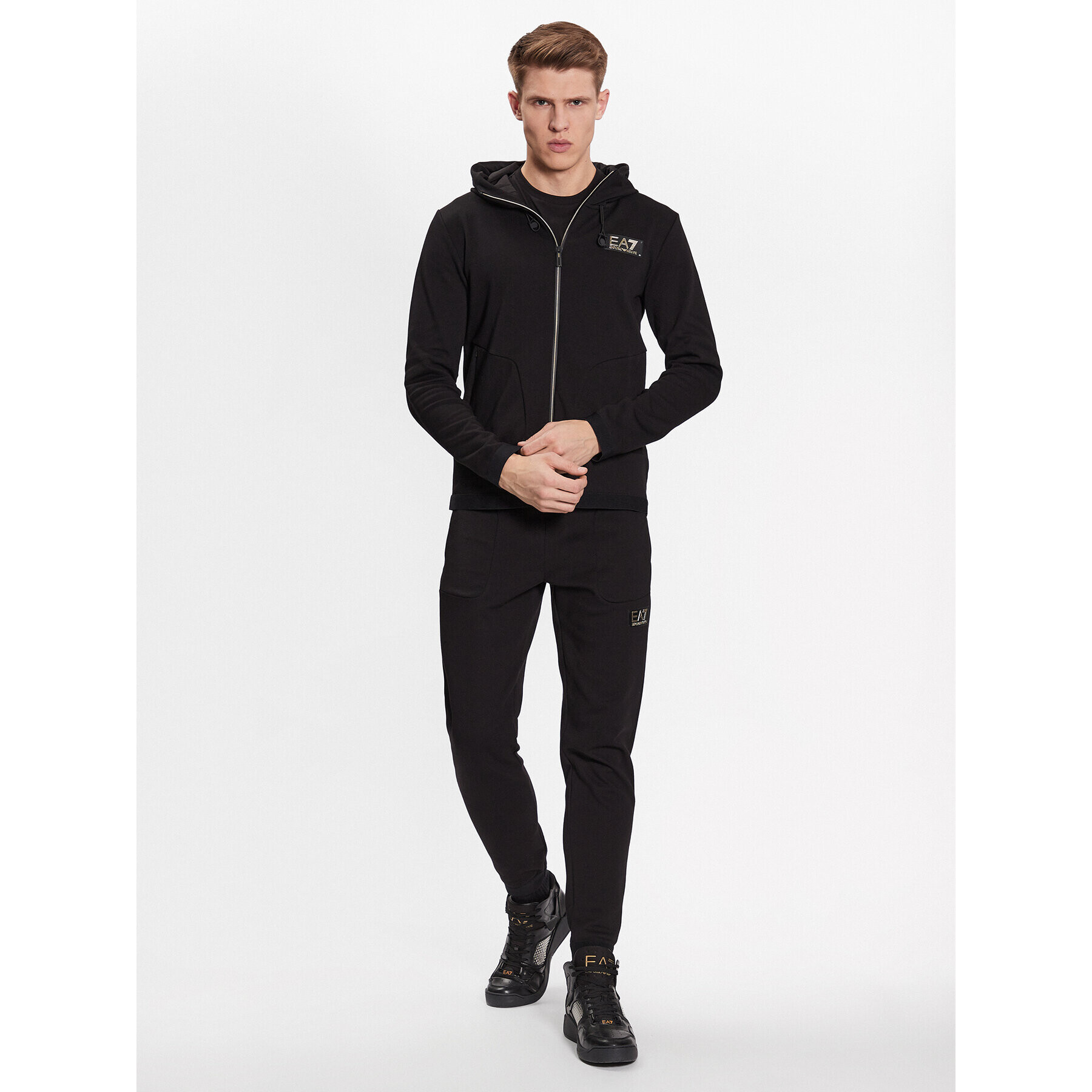 EA7 Emporio Armani Bluză 3RPM30 PJFAZ 1200 Negru Regular Fit - Pled.ro