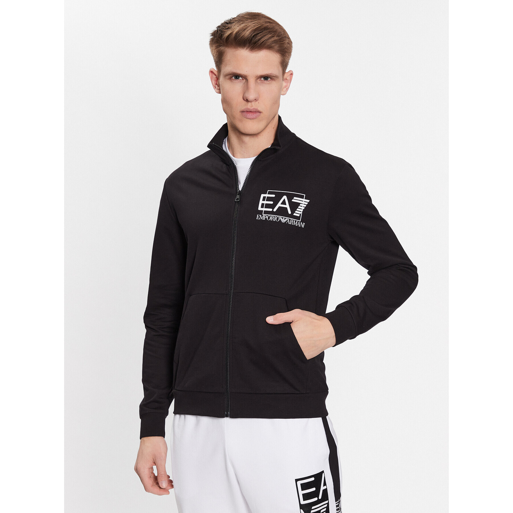 EA7 Emporio Armani Bluză 3RPM61 PJ05Z 1200 Negru Regular Fit - Pled.ro