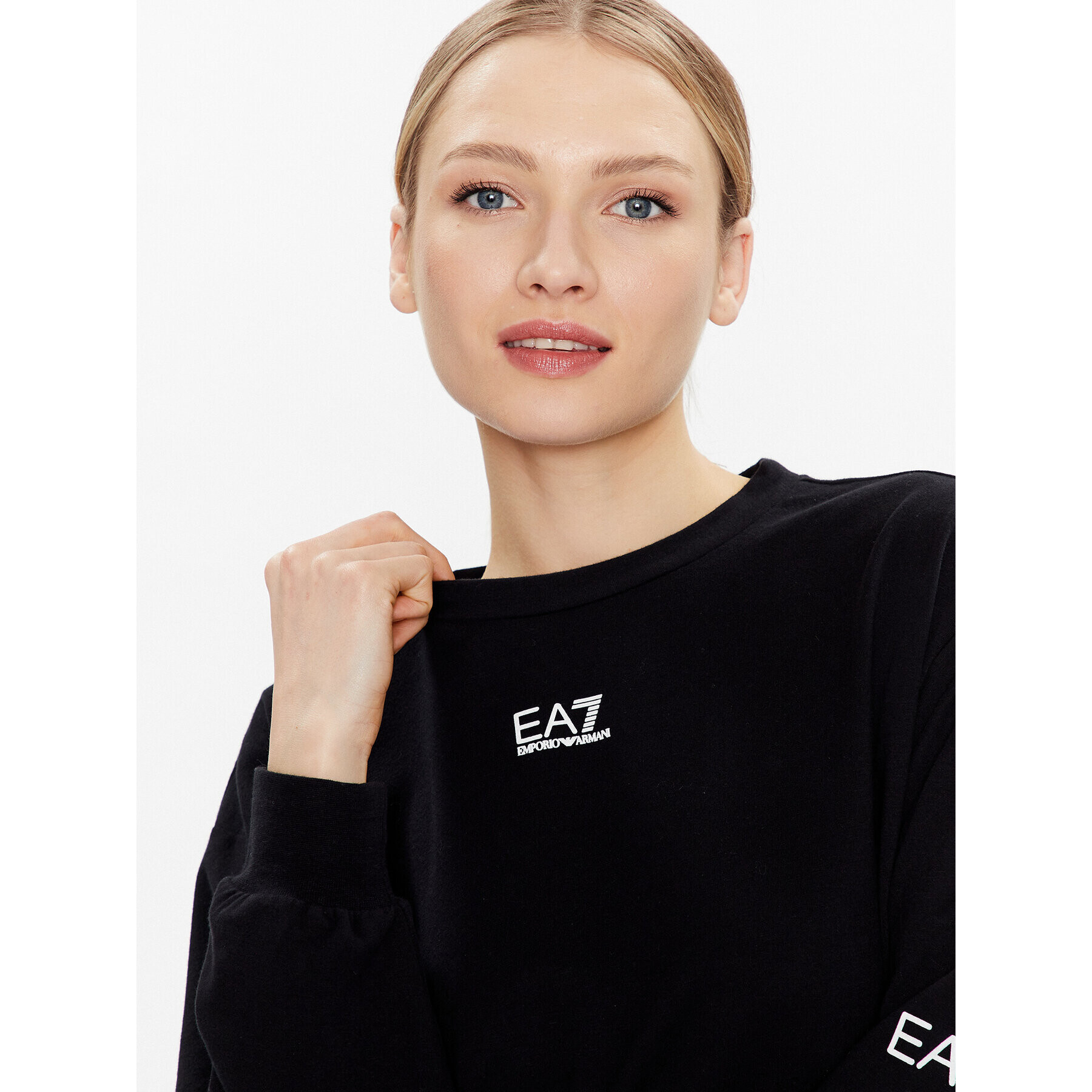 EA7 Emporio Armani Bluză 3RTM18 TJCQZ 1200 Negru Relaxed Fit - Pled.ro