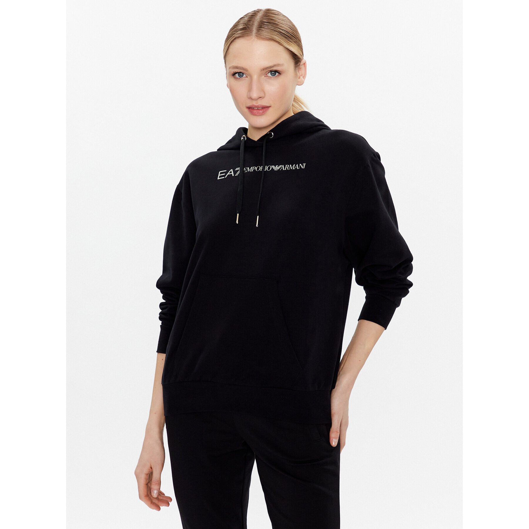 EA7 Emporio Armani Bluză 3RTM20 TJCQZ 0200 Negru Relaxed Fit - Pled.ro