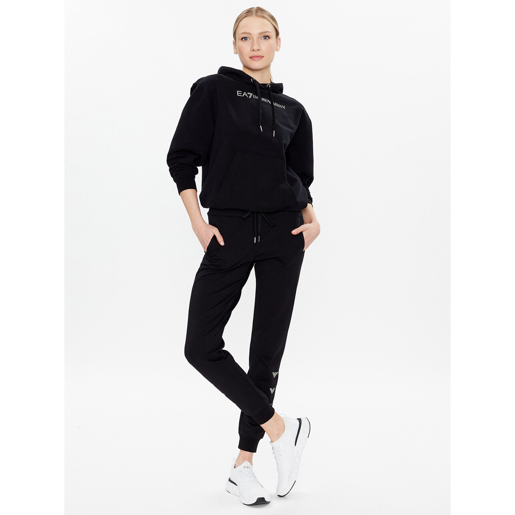 EA7 Emporio Armani Bluză 3RTM20 TJCQZ 0200 Negru Relaxed Fit - Pled.ro