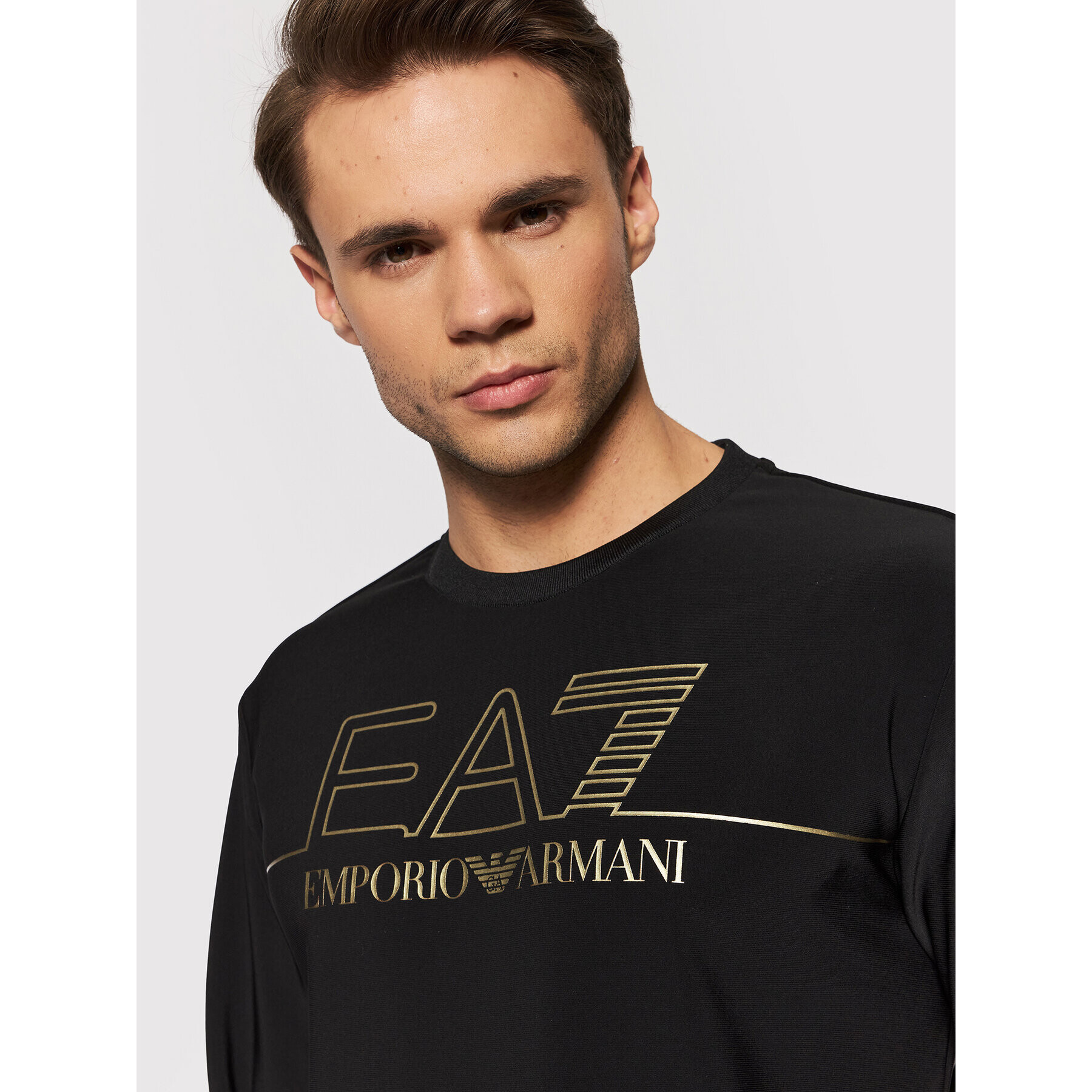 EA7 Emporio Armani Bluză 6KPM38 PJCCZ 1200 Negru Regular Fit - Pled.ro