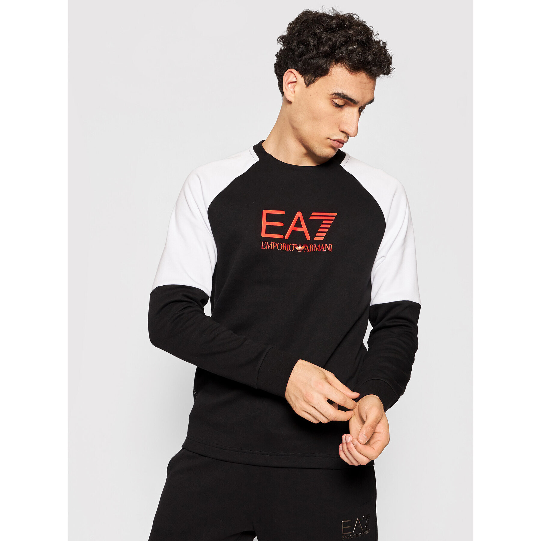 EA7 Emporio Armani Bluză 6KPM41 PJANZ 1200 Negru Regular Fit - Pled.ro