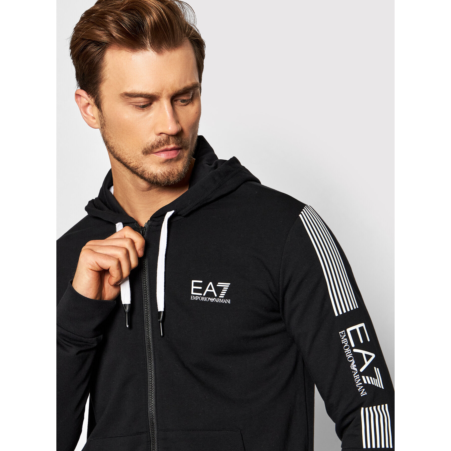 EA7 Emporio Armani Bluză 6KPM58 PJ9FZ 1200 Negru Regular Fit - Pled.ro