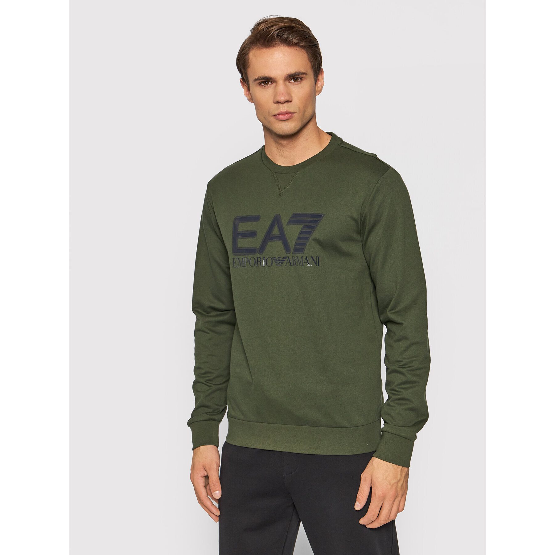 EA7 Emporio Armani Bluză 6KPM60 PJ05Z 1852 Verde Regular Fit - Pled.ro