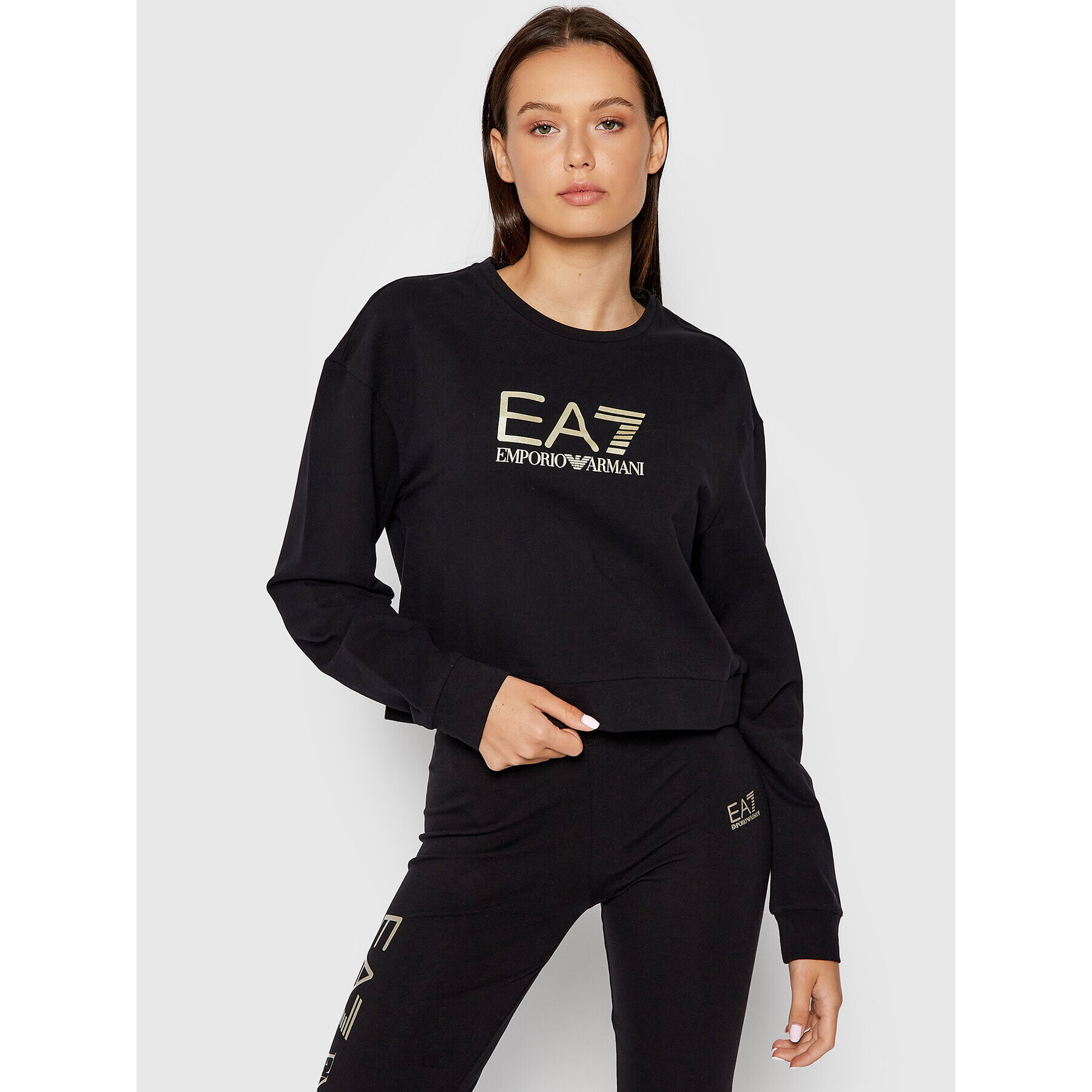 EA7 Emporio Armani Bluză 6KTM07 TJCQZ 0200 Negru Regular Fit - Pled.ro