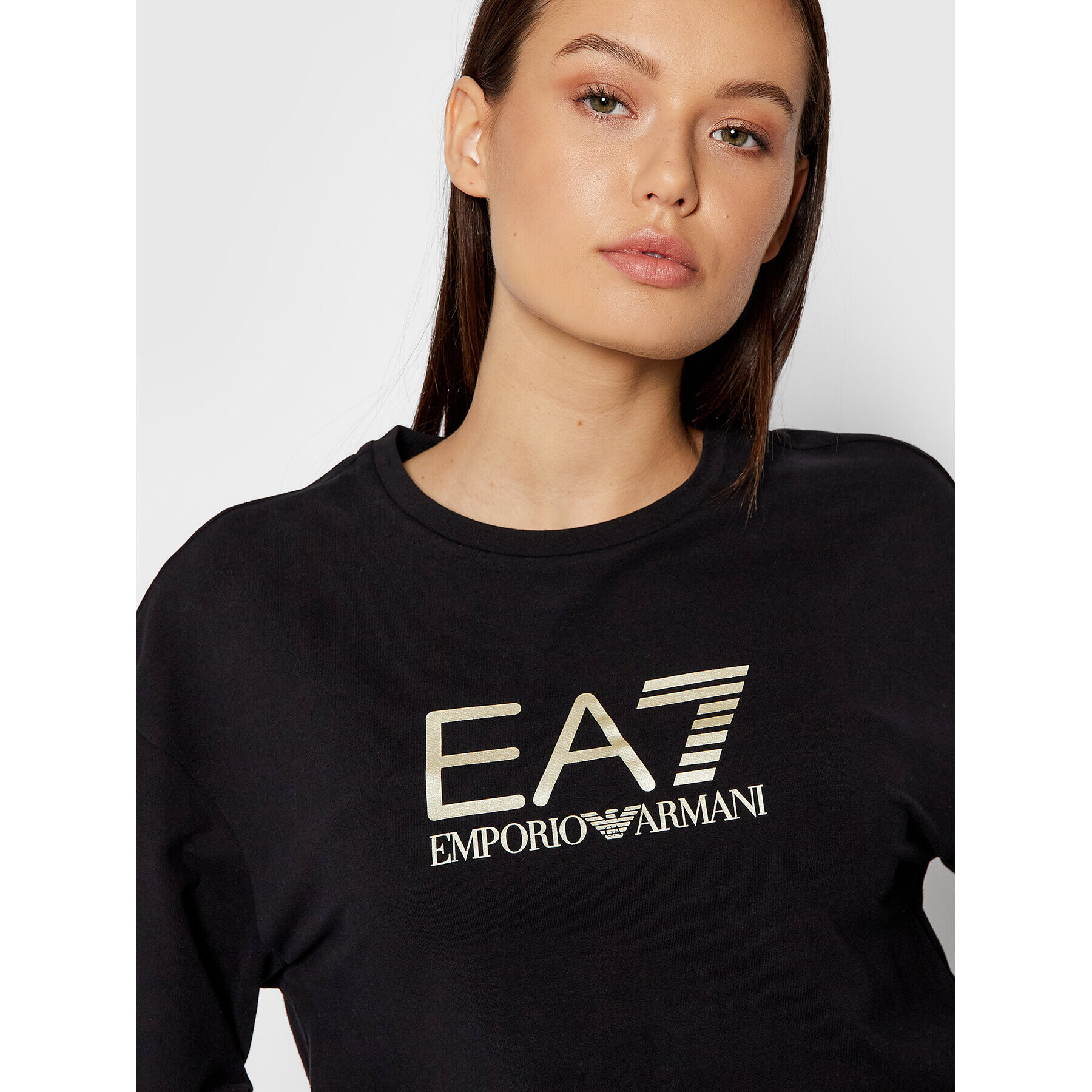 EA7 Emporio Armani Bluză 6KTM07 TJCQZ 0200 Negru Regular Fit - Pled.ro