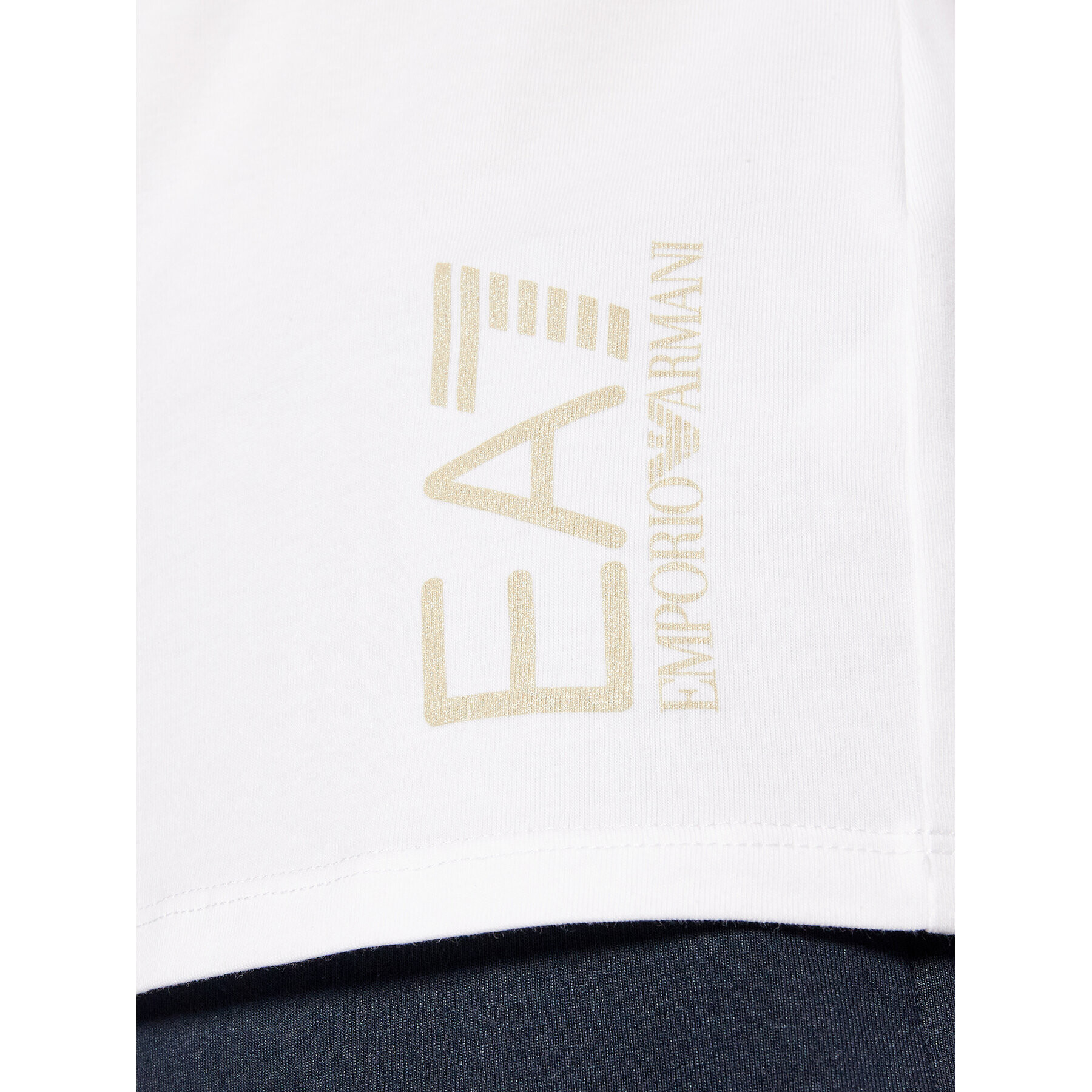 EA7 Emporio Armani Bluză 6KTT17 TJCRZ 1100 Alb Slim Fit - Pled.ro