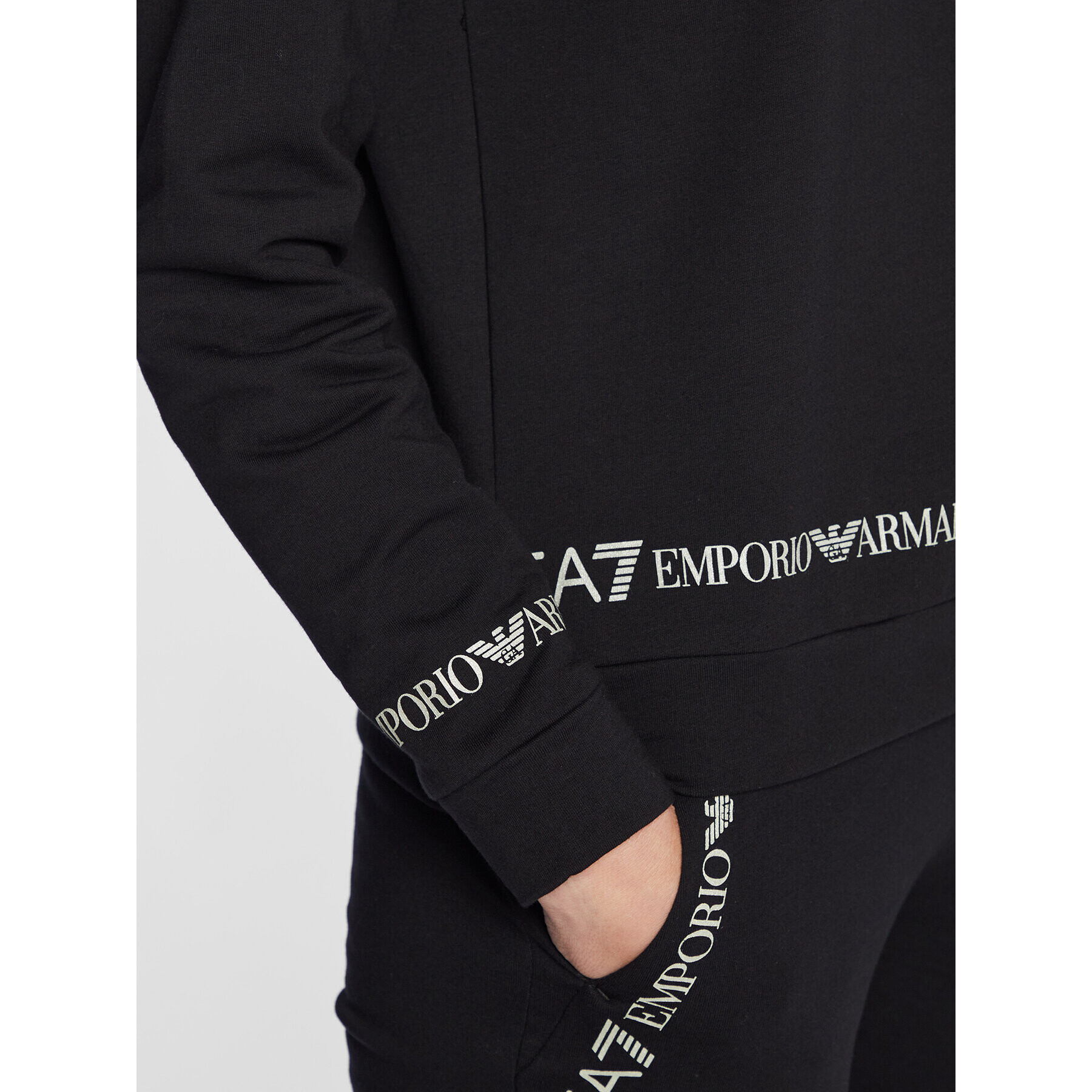 EA7 Emporio Armani Bluză 6LTM09 TJFTZ 0200 Negru Regular Fit - Pled.ro