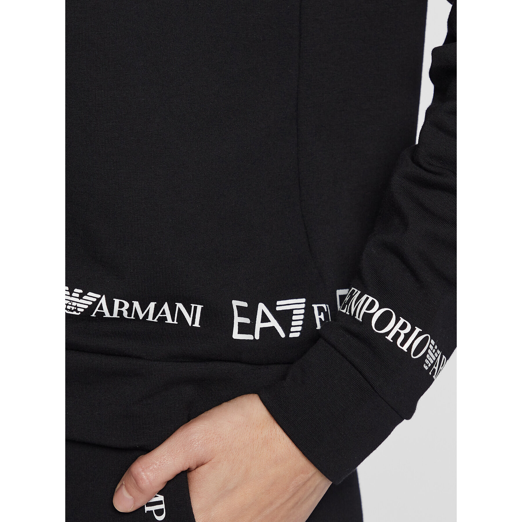 EA7 Emporio Armani Bluză 6LTM09 TJFTZ 1200 Negru Regular Fit - Pled.ro