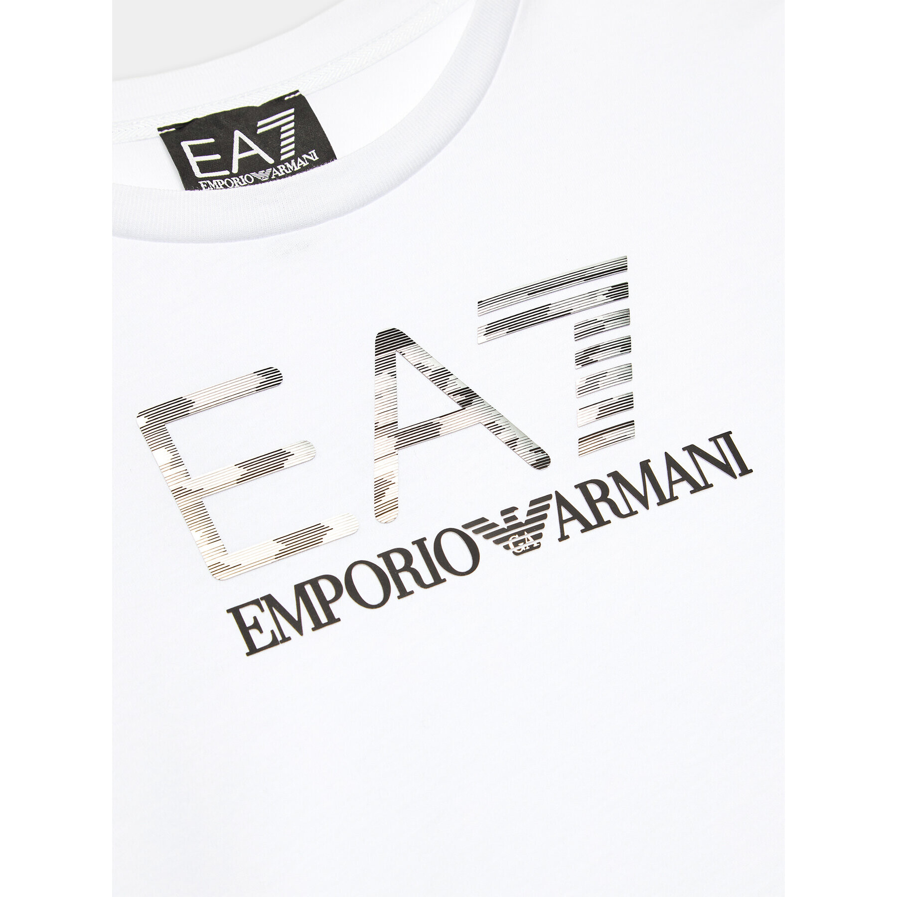 EA7 Emporio Armani Bluză 6RBT54 BJ02Z 1100 Alb Regular Fit - Pled.ro