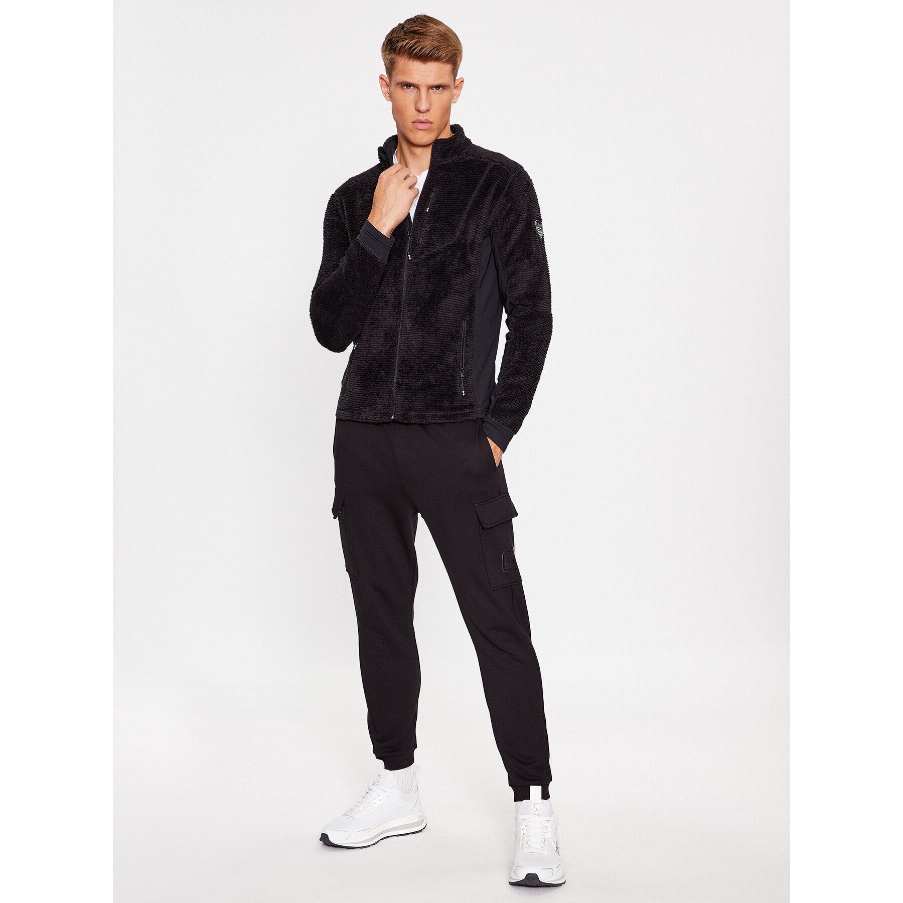 EA7 Emporio Armani Bluză 6RPMA4 PJSTZ 1200 Negru Regular Fit - Pled.ro