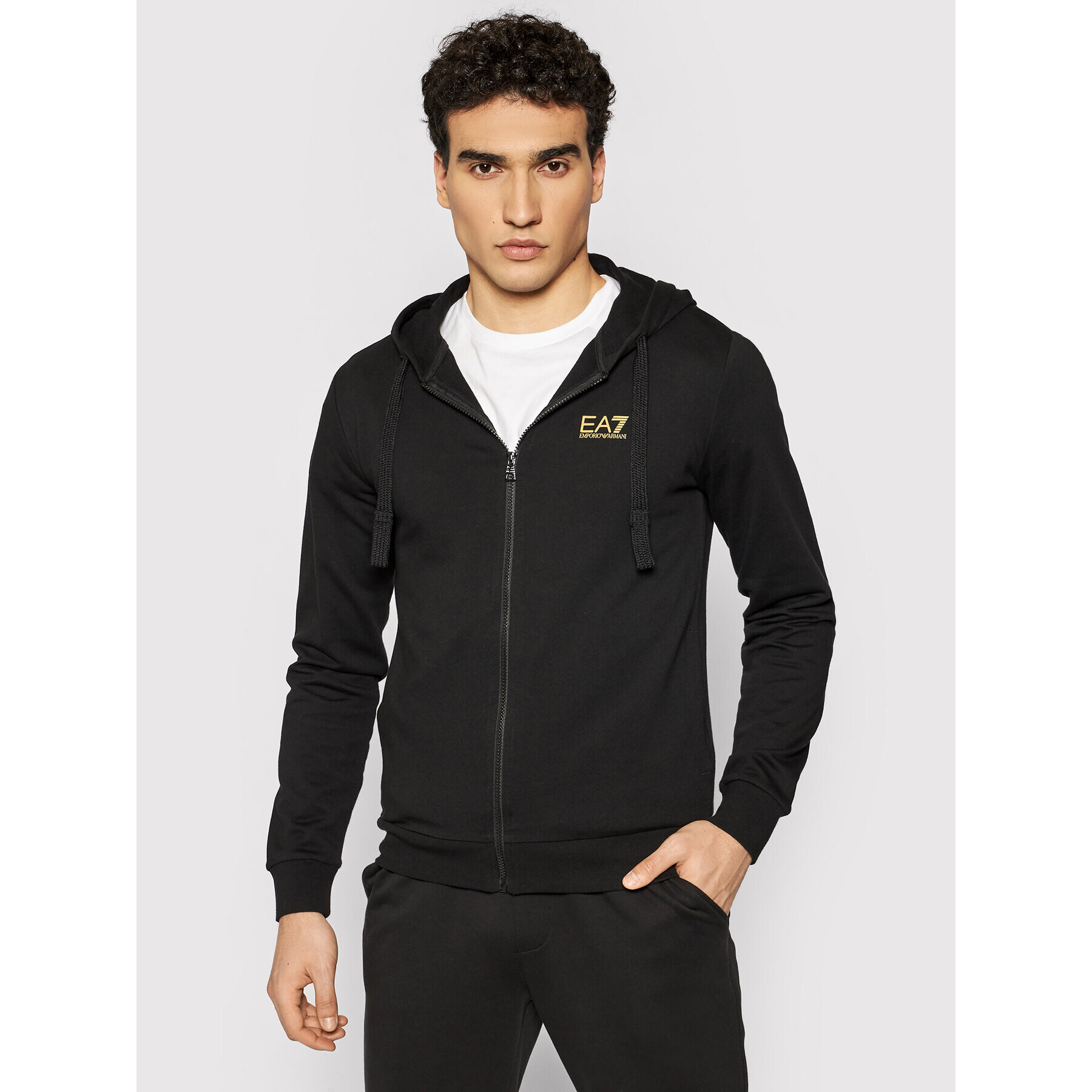 EA7 Emporio Armani Bluză 8NPM03 PJ05Z 0208 Negru Regular Fit - Pled.ro