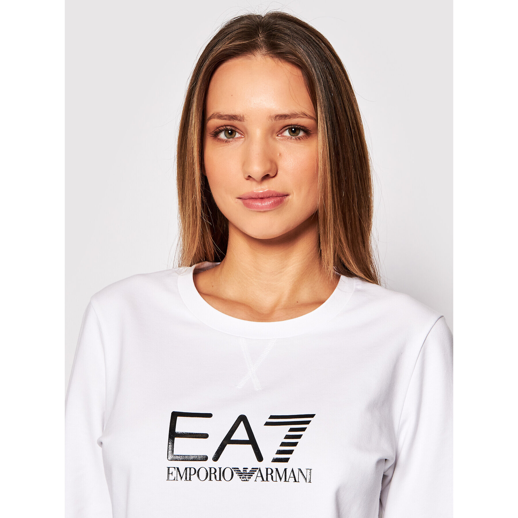 EA7 Emporio Armani Bluză 8NTM39 TJ31Z 0102 Alb Regular Fit - Pled.ro