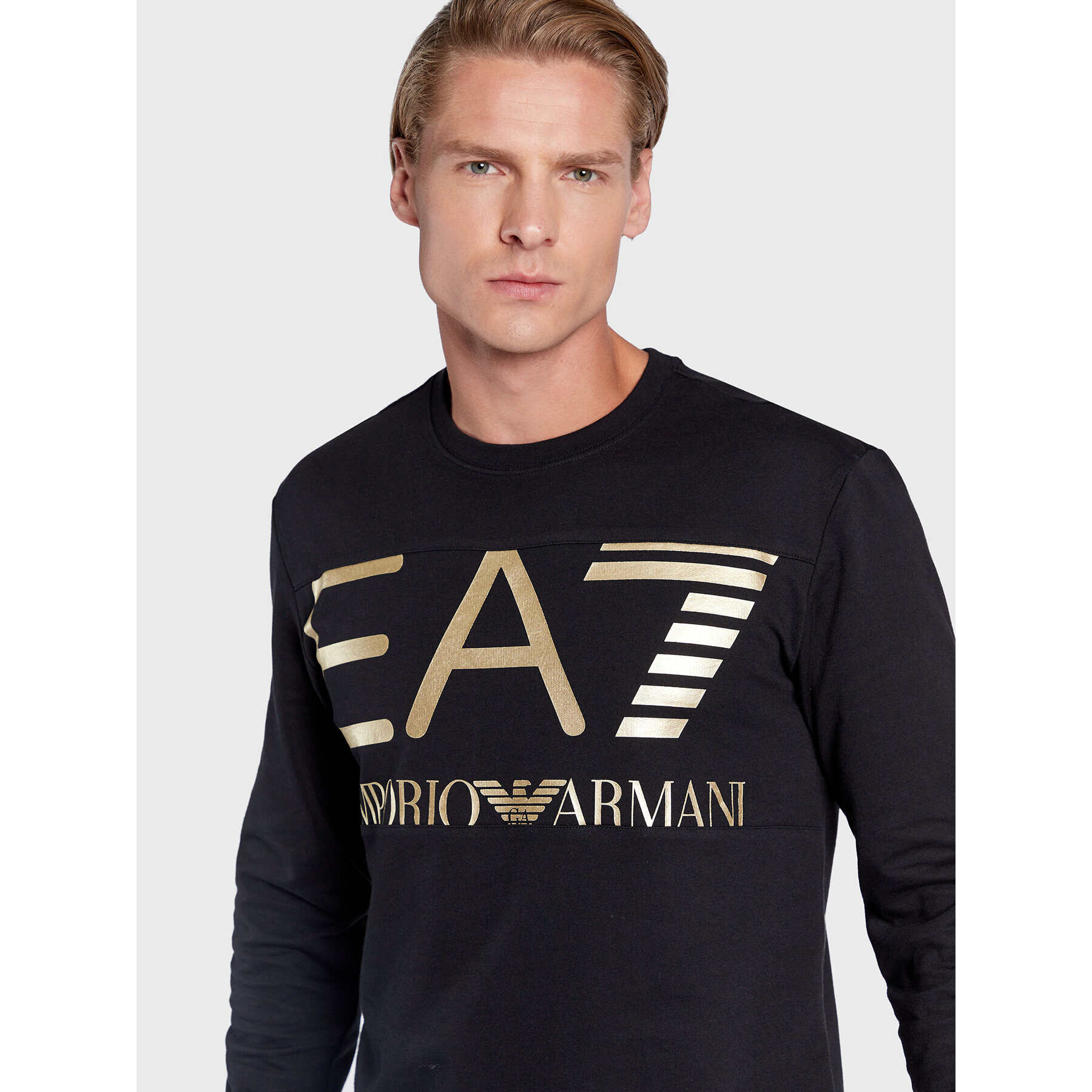 EA7 Emporio Armani Bluză 6LPM51 PJFGZ 0208 Negru Regular Fit - Pled.ro