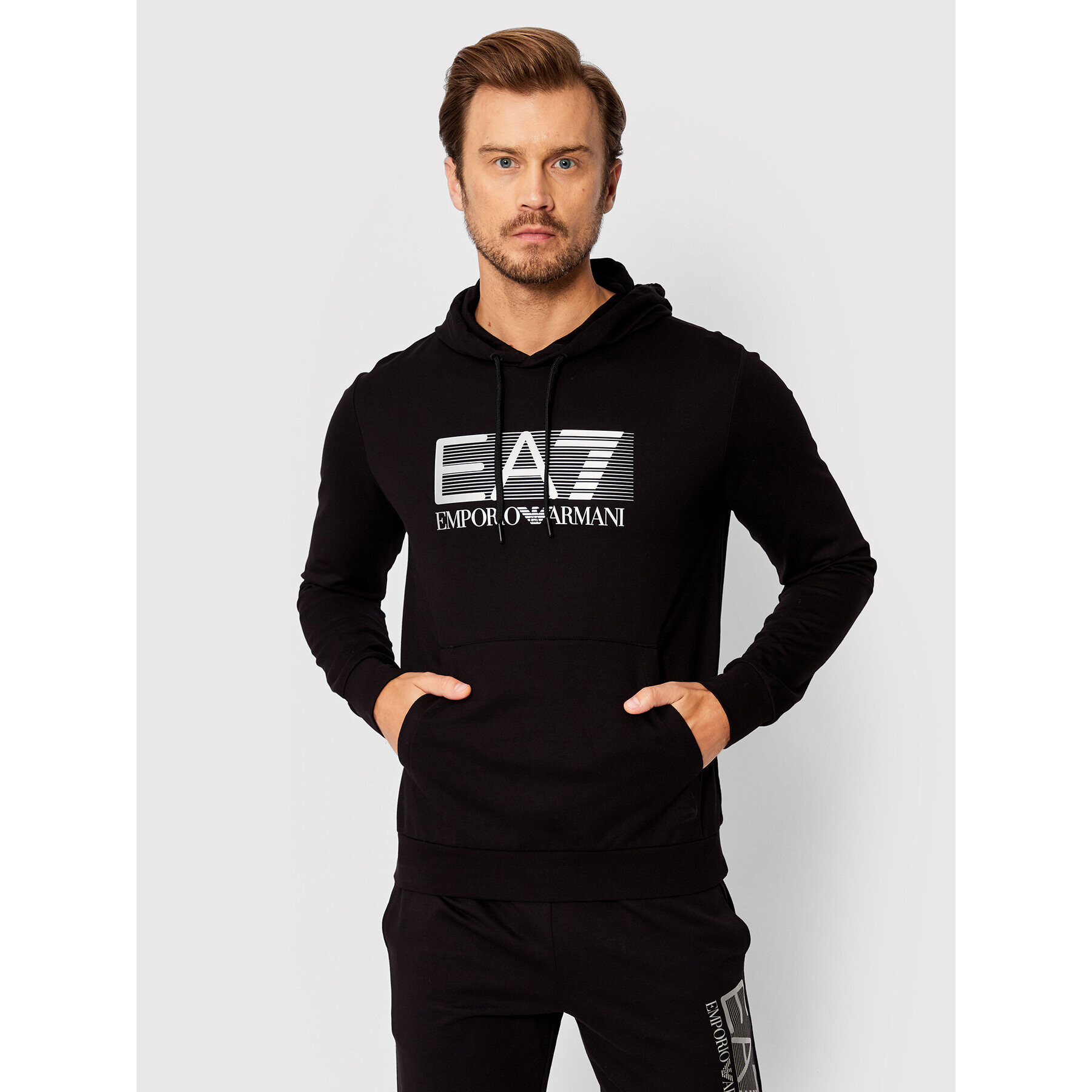 EA7 Emporio Armani Bluză 6LPM62 PJ05Z 0200 Negru Regular Fit - Pled.ro