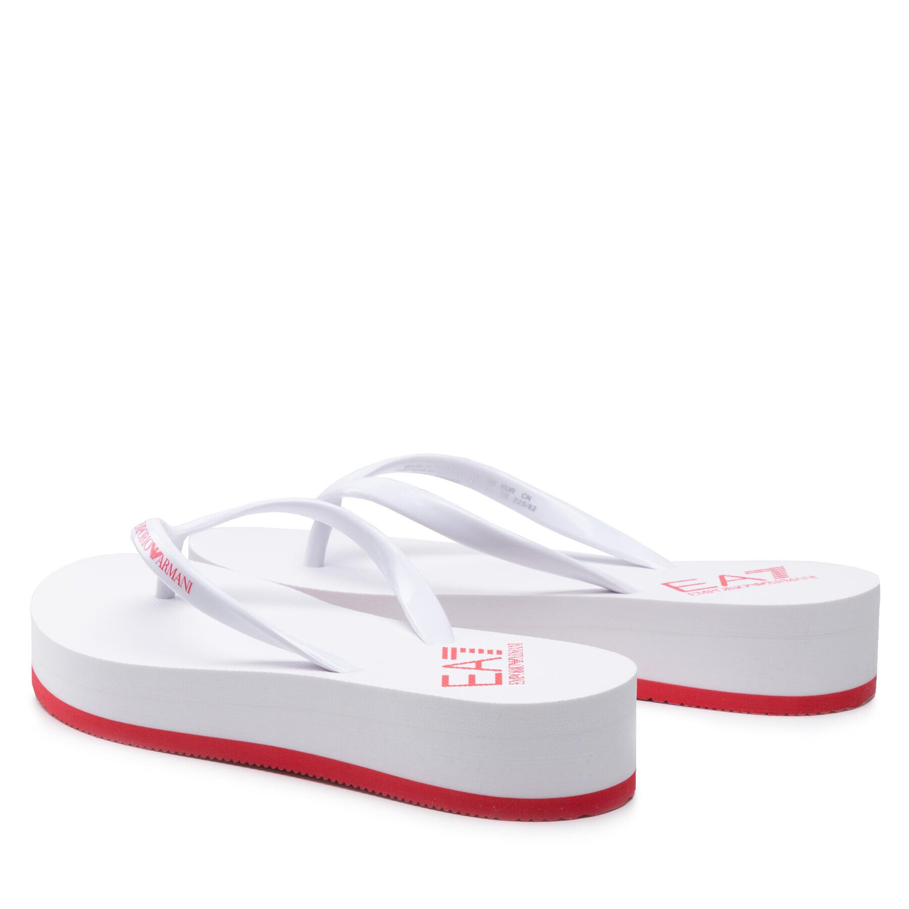 EA7 Emporio Armani Flip flop XFQ013 XK085 Q718 Alb - Pled.ro